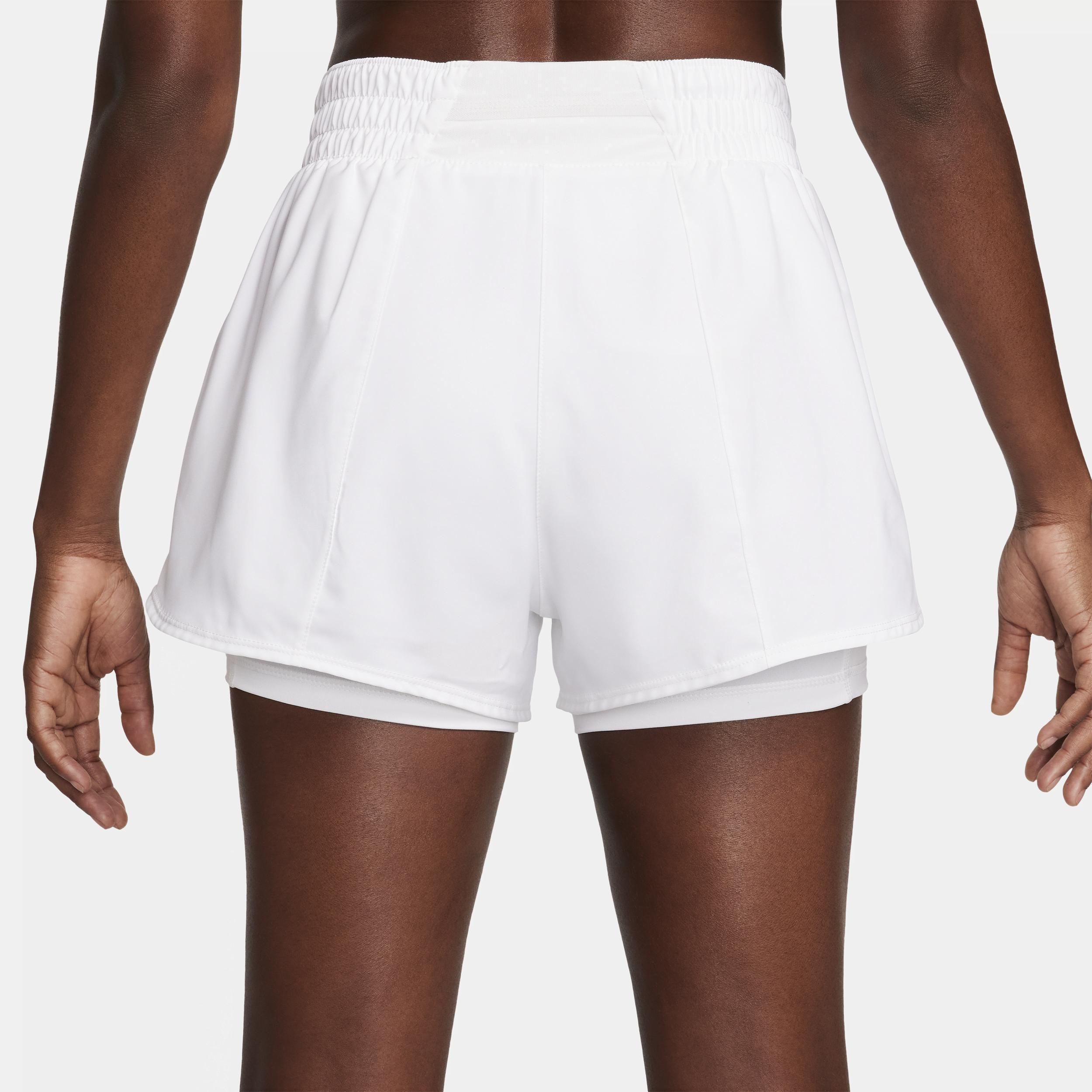 Nike Womens One Dri-FIT High-Waisted 3 2-in-1 Shorts | DX6016-100 Product Image