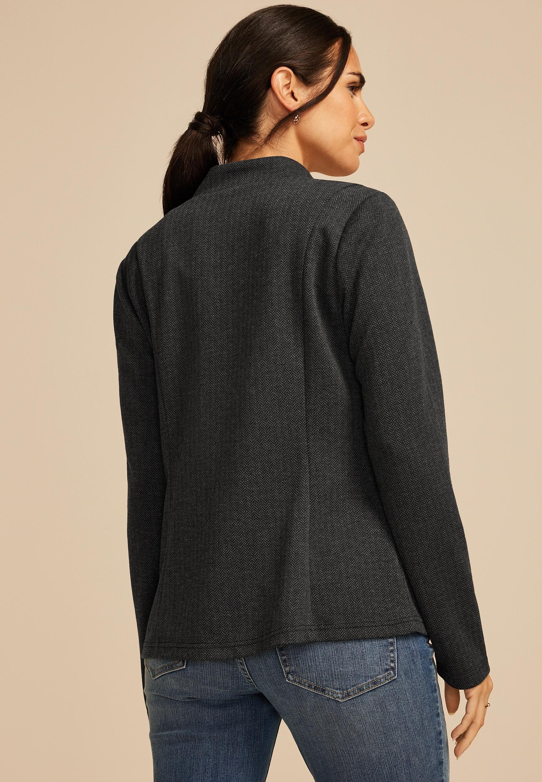 Herringbone Ponte Knit Blazer Product Image