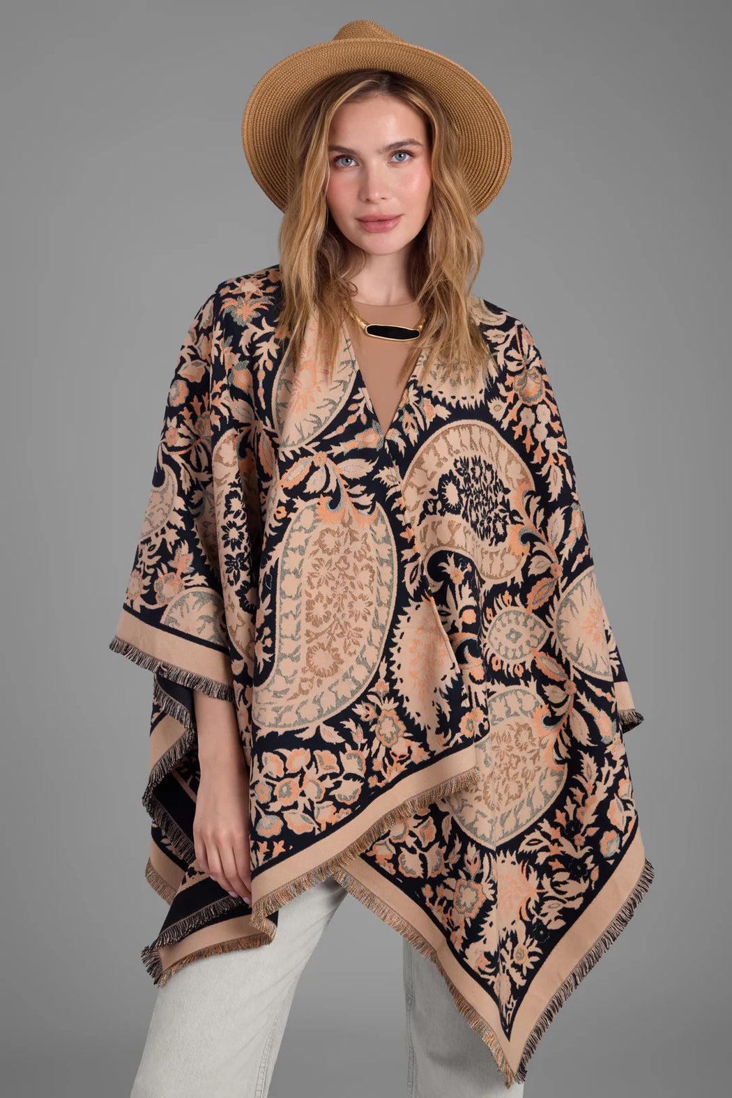 Paisley Reversible Ruana Product Image