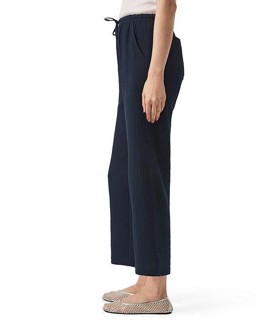 Splendid Adele Drawstring Gauze Cropped Relaxed Wide Leg Pants Product Image