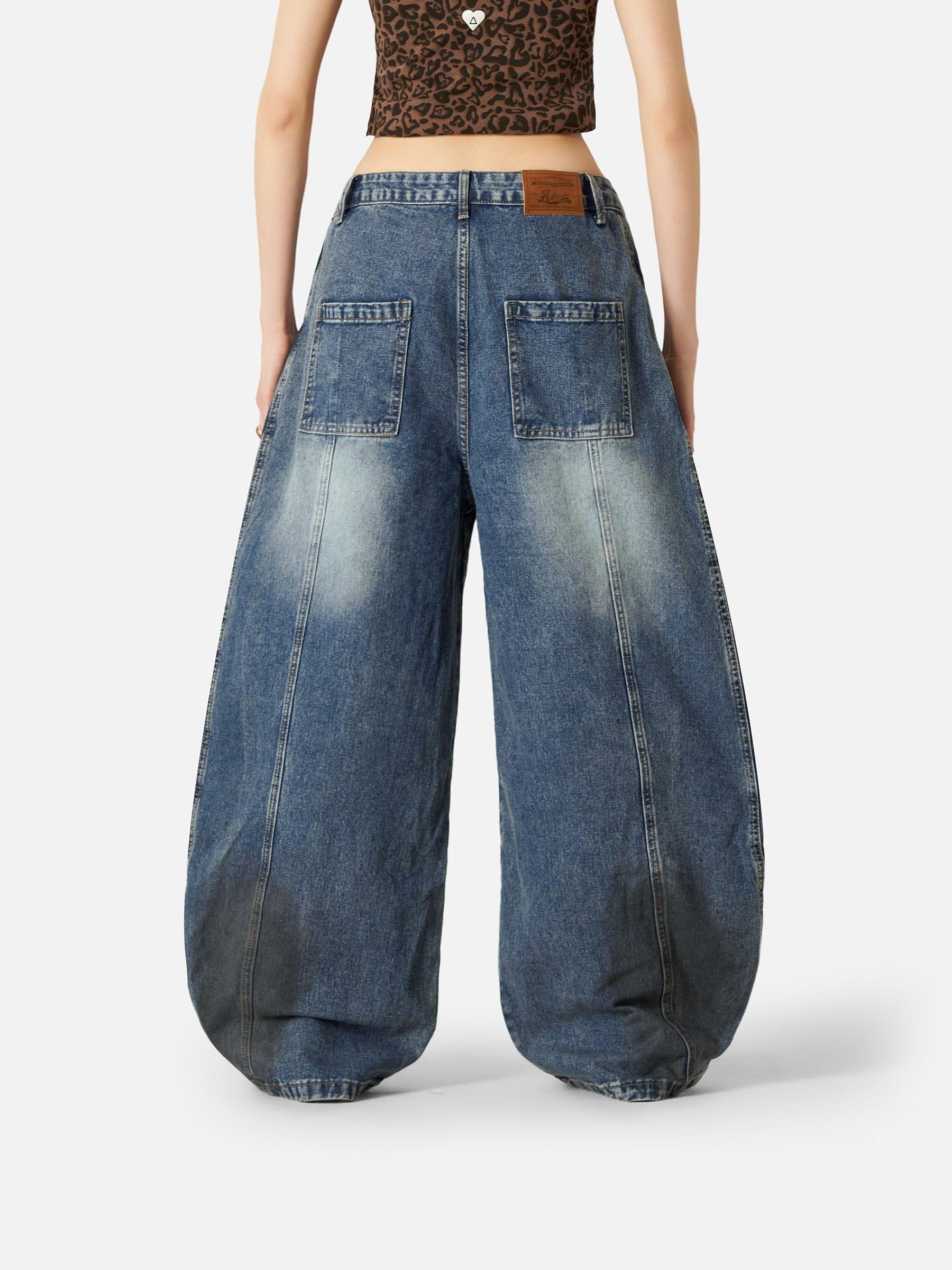 Aelfric Eden Baggy Distressed Washed Jeans Product Image