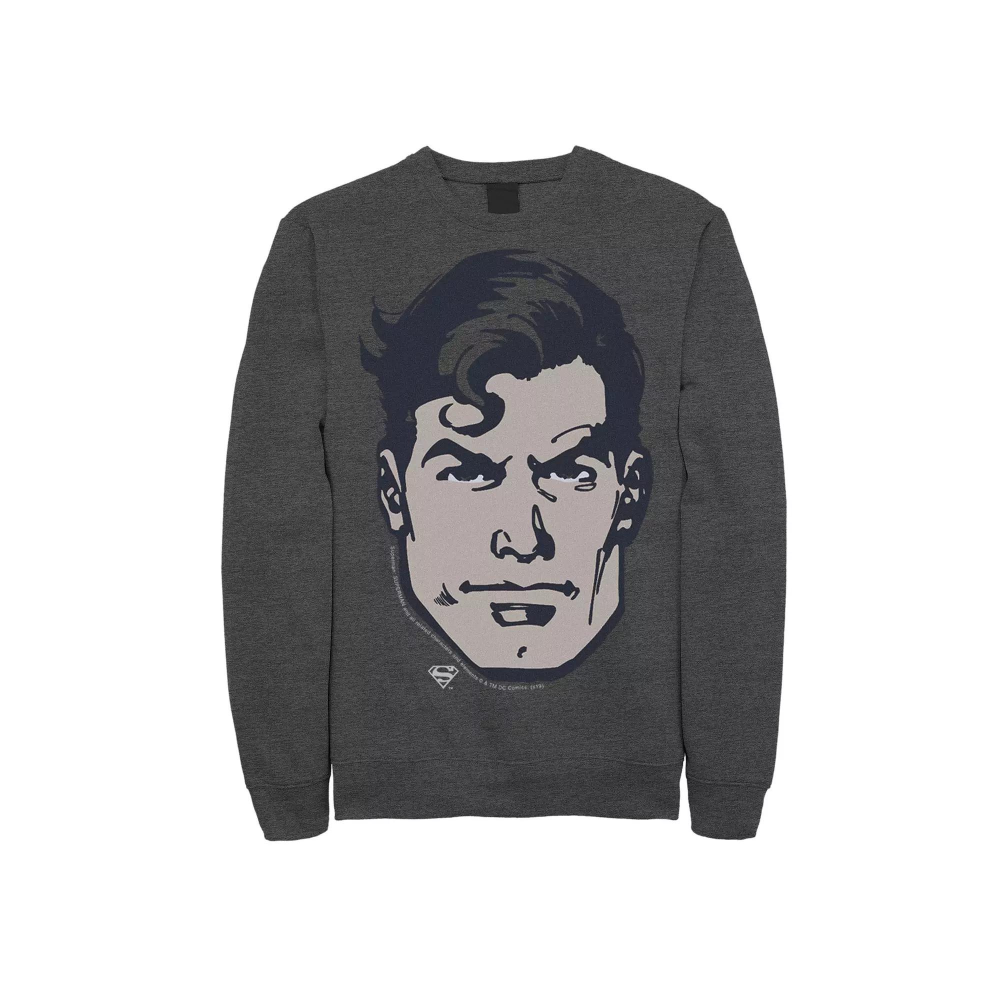 Men's DC Comics Superman Large Chest Portrait Graphic Fleece Pullover,  Product Image