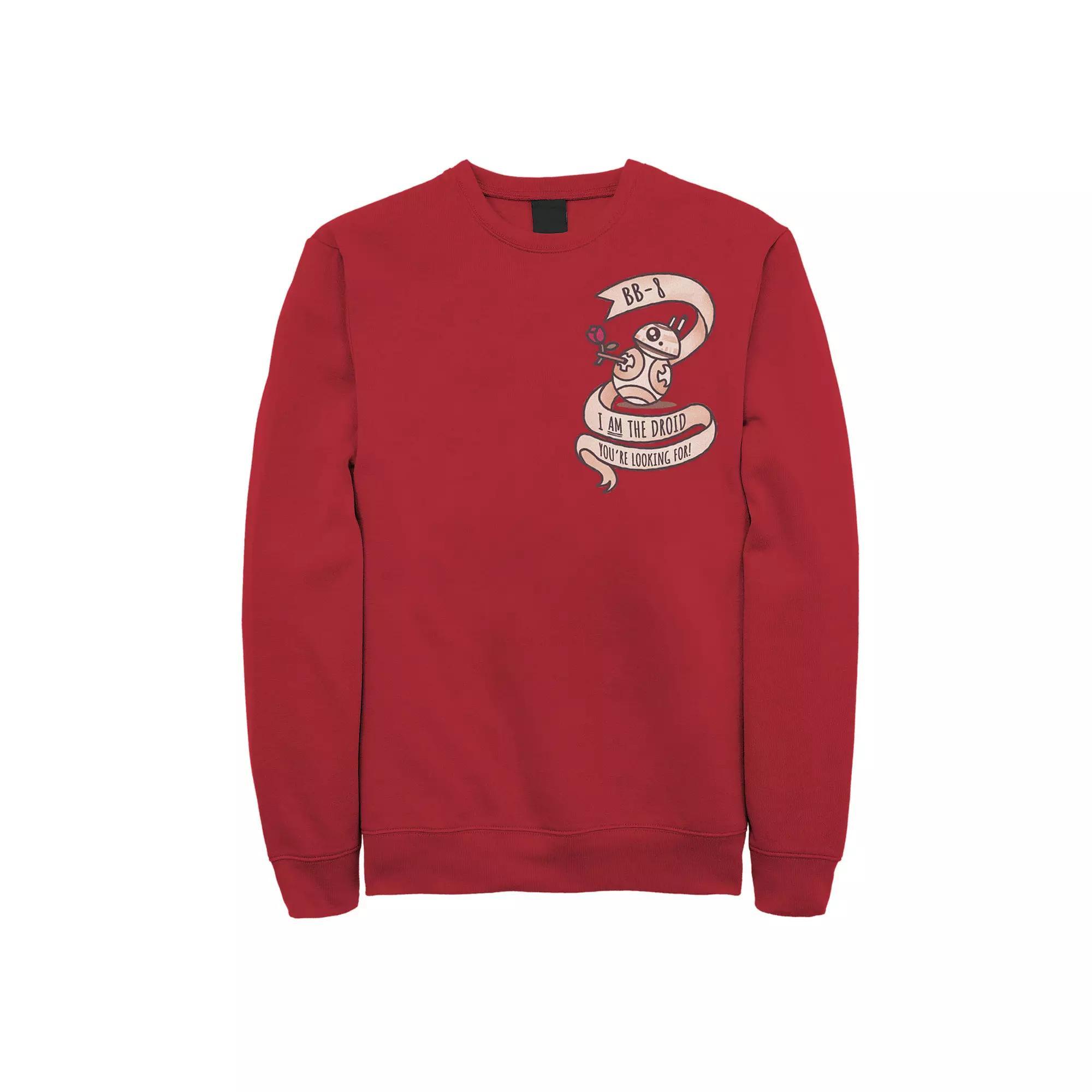 Men's Star Wars Valentines BB-8 You're Looking For Graphic Fleece Pullover,  Product Image