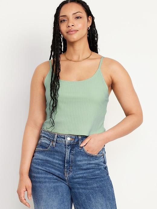 Fitted Ultra-Crop Ribbed Cami Product Image