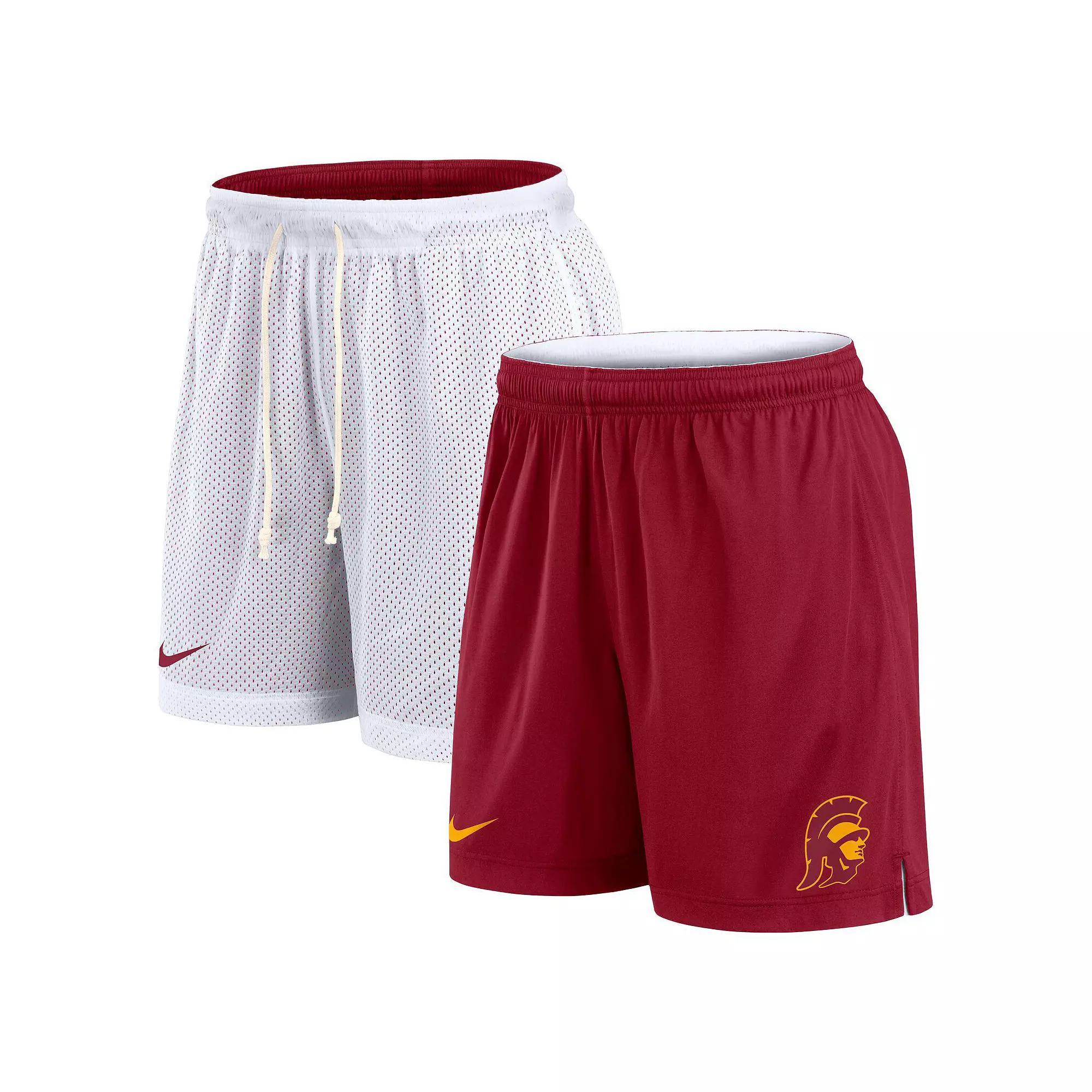 Men's Nike White/Cardinal USC Trojans Primetime Reversible Performance Shorts,  Product Image