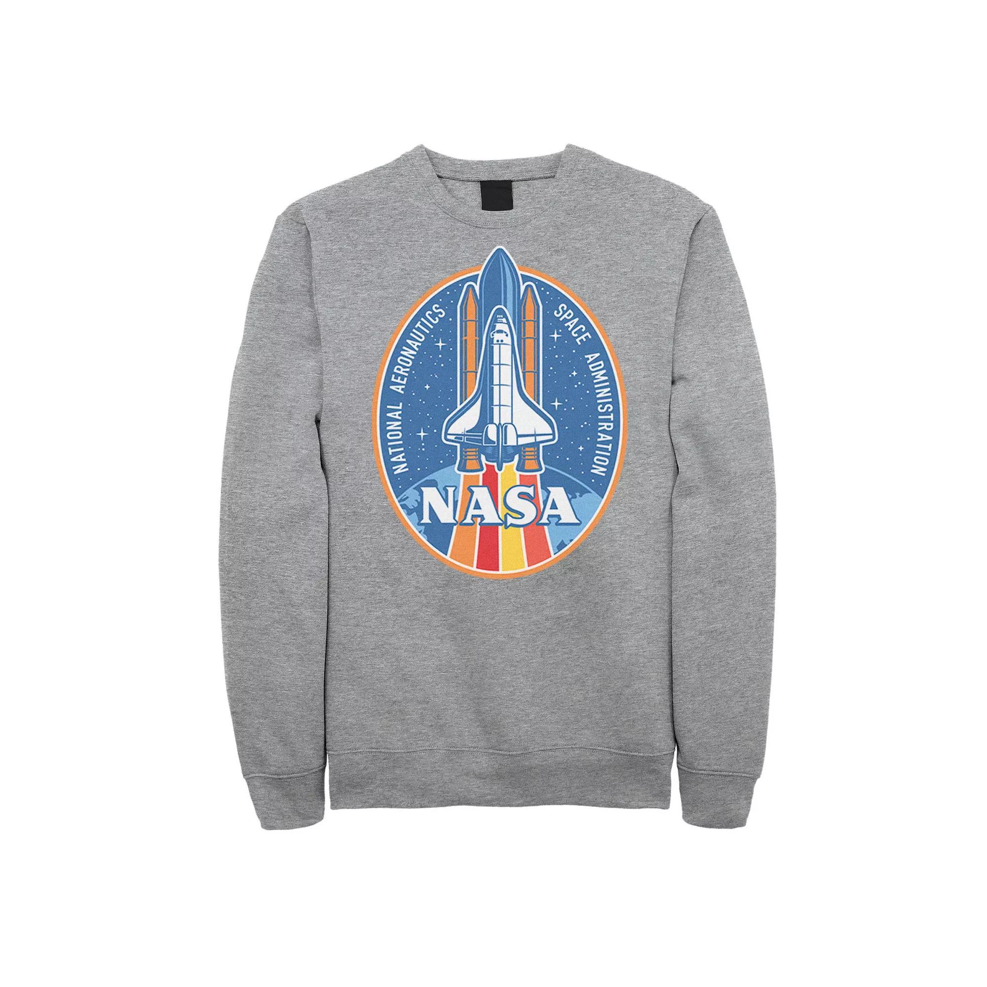 Men's NASA Colorful Blue Earth Space Shuttle Sweatshirt,  Product Image