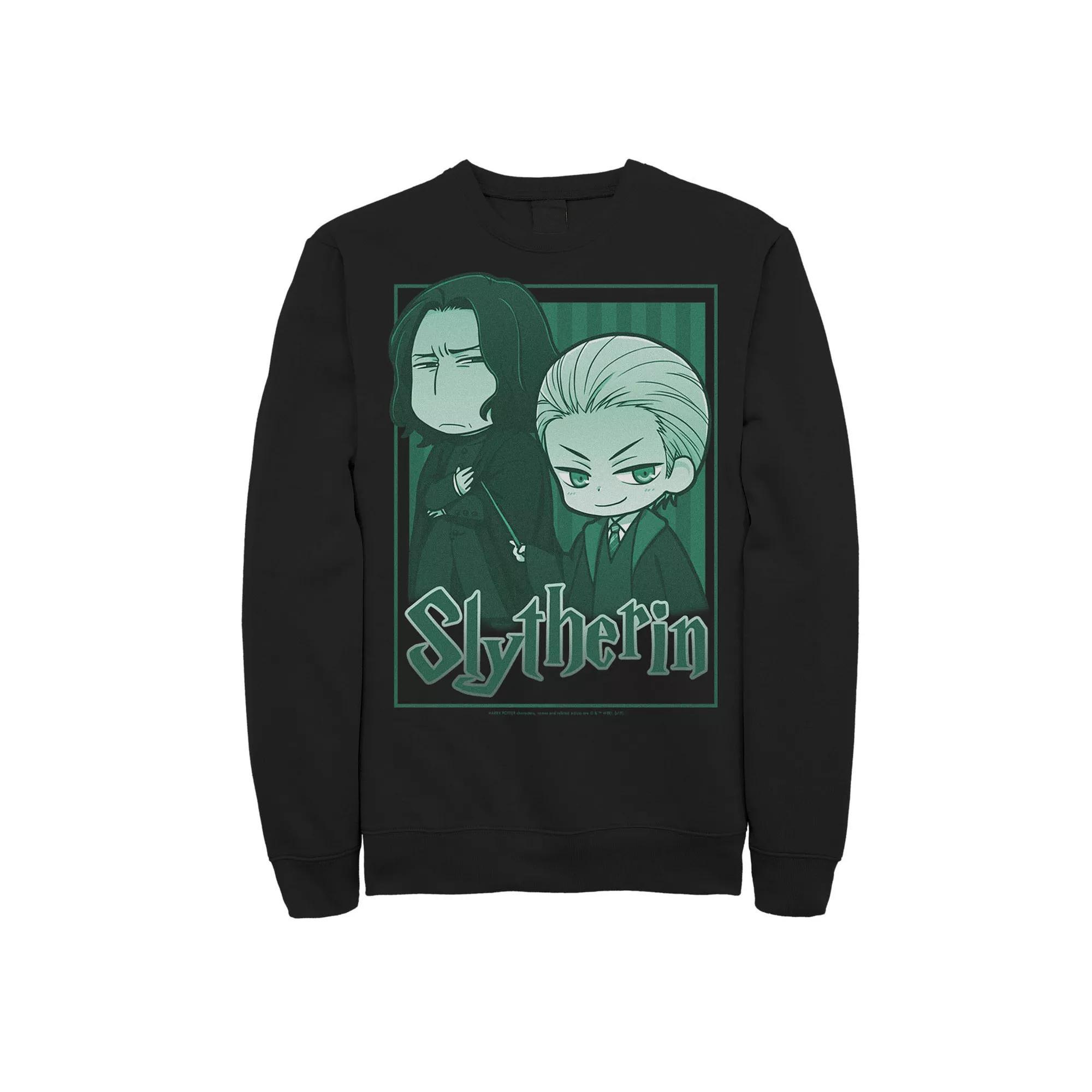 Men's Harry Potter Slytherin Snape & Draco Anime Sweatshirt, Size: Small, Black Product Image