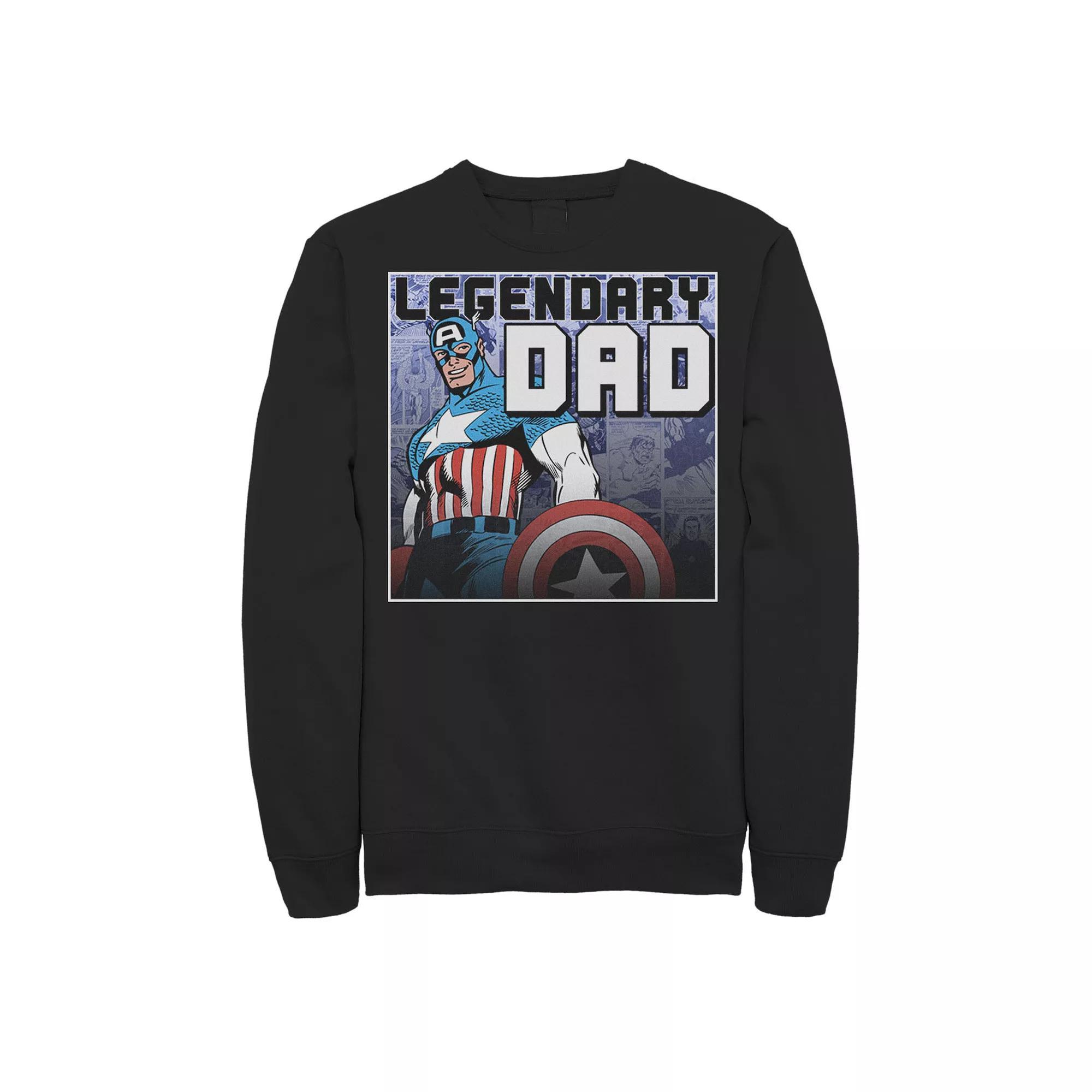 Men's Marvel Captain America Father's Day Legend Sweatshirt,  Product Image