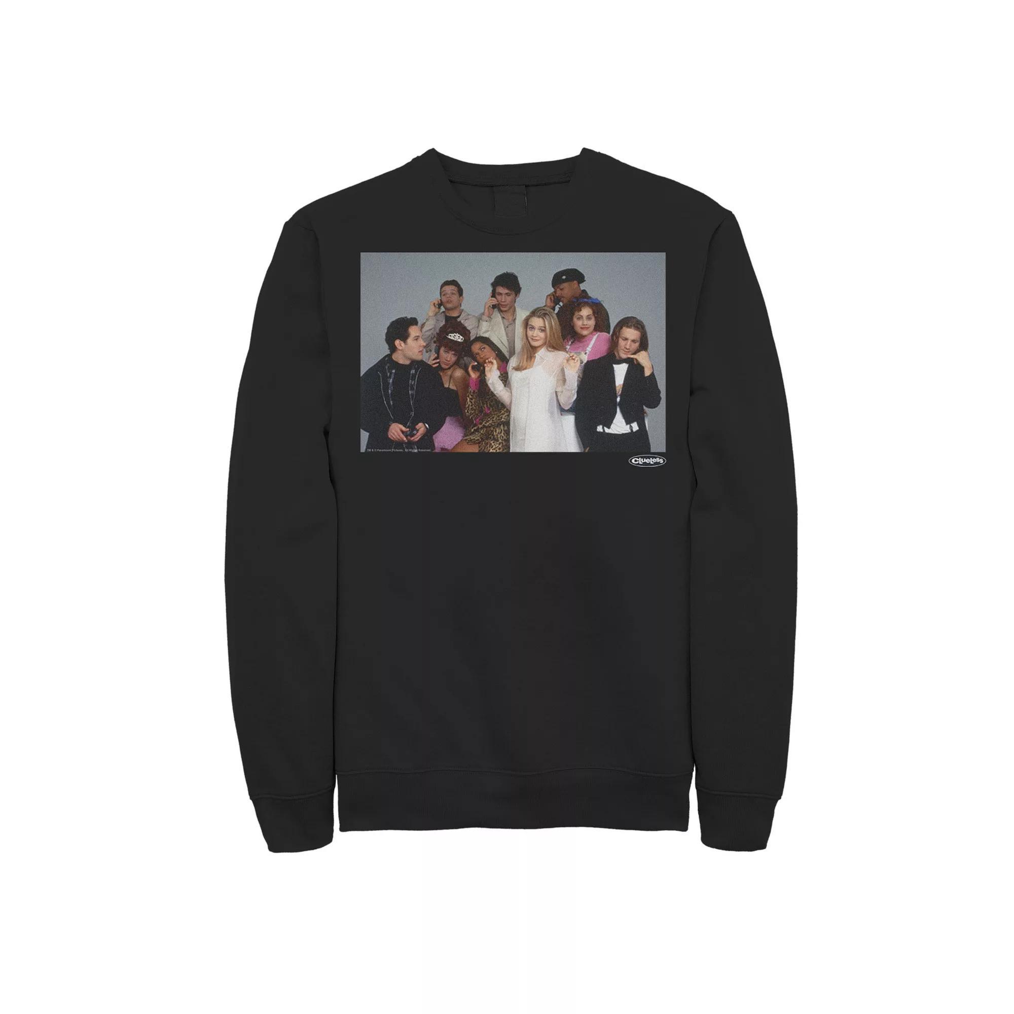 Men's Clueless Cast Funny Group Shot Fleece, Size: 3XL, Black Product Image