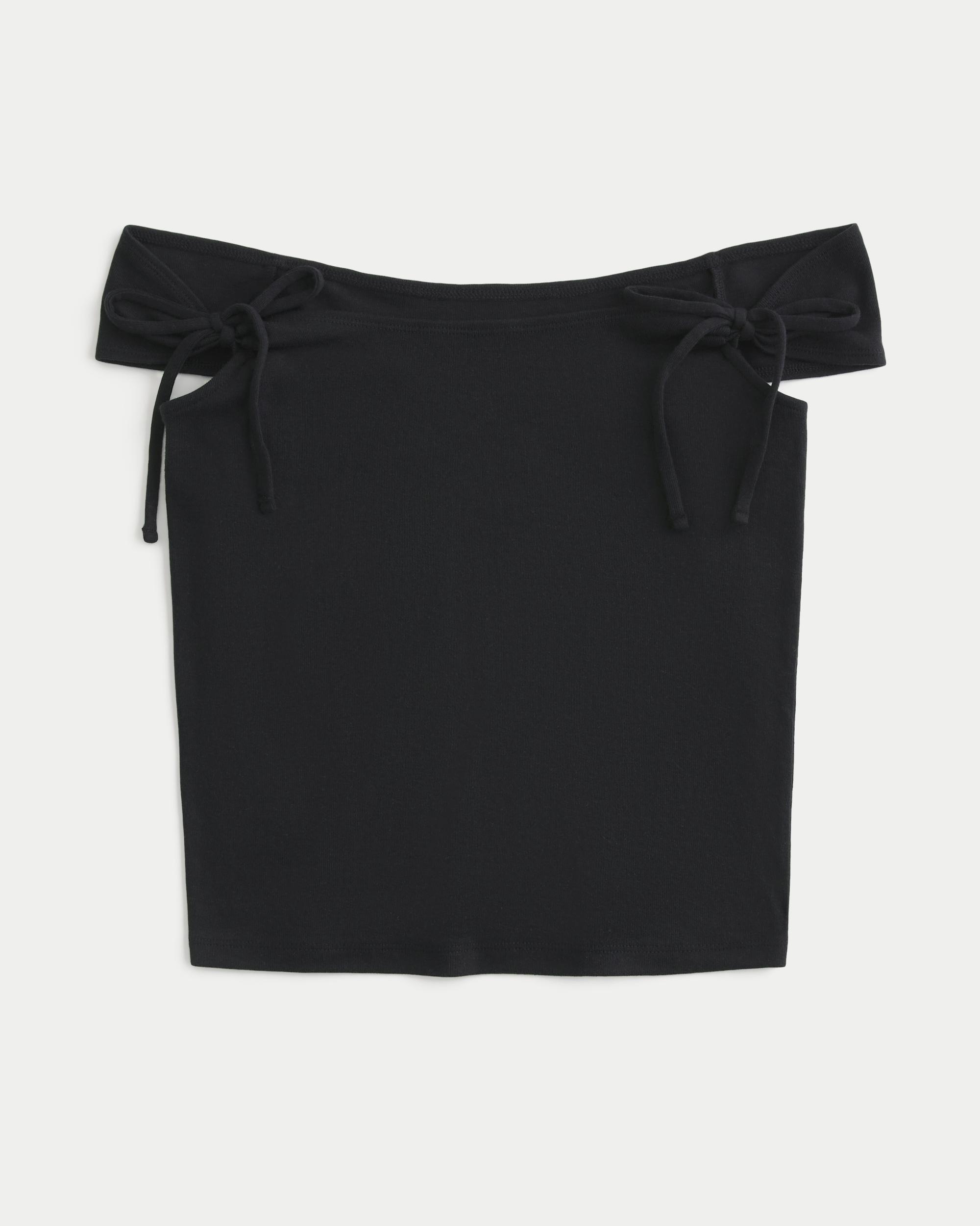 Off-the-Shoulder Tie Sleeve Top Product Image