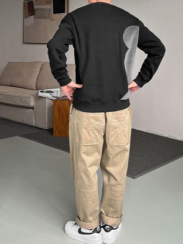 Men's Cartoon Styling Patchwork Sweatshirt Product Image