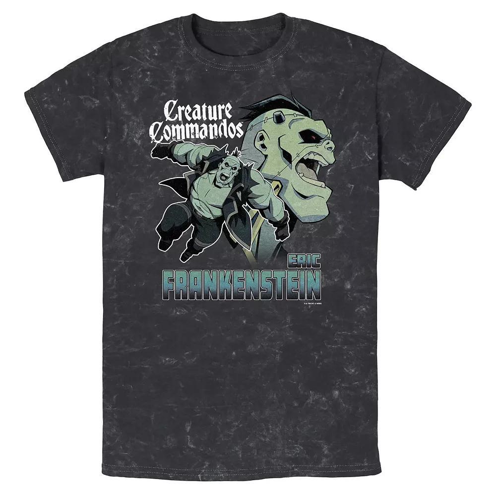 Men's Creature Commandos Eric Frankenstein Poster Mineral Wash Graphic Tee,  Product Image