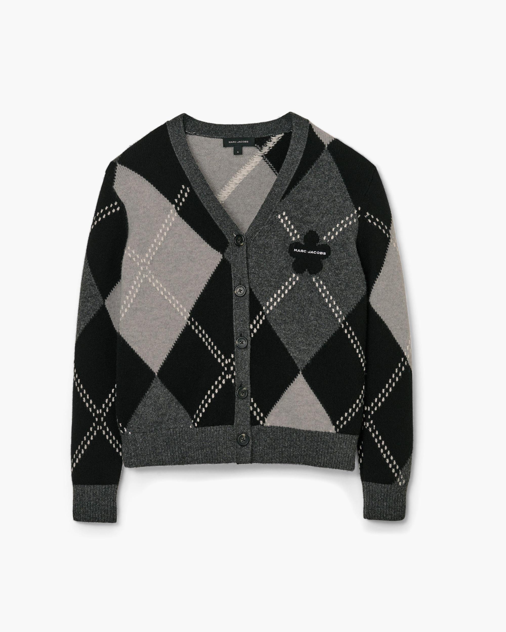 Preppy Daisy Argyle Cardigan Product Image