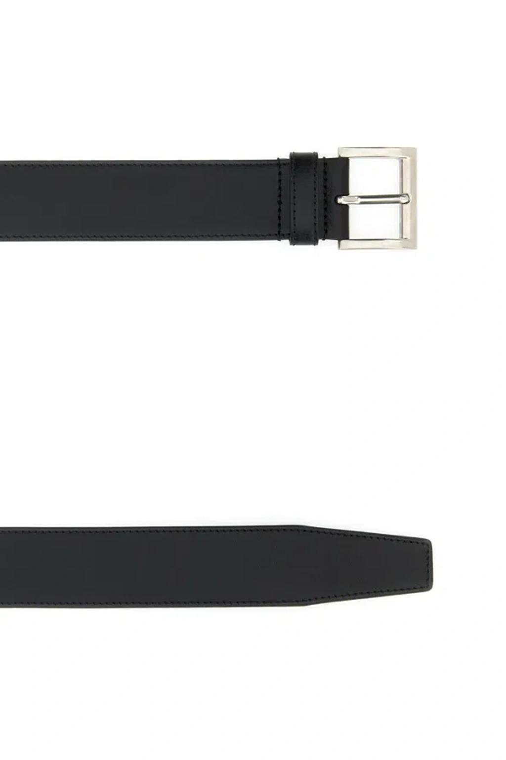 PRADA Black Leather Belt In Nero Product Image