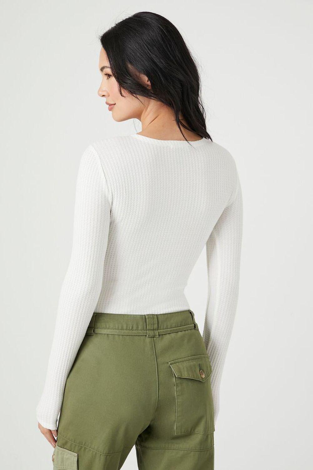 Ribbed Half-Button Bodysuit | Forever 21 Product Image