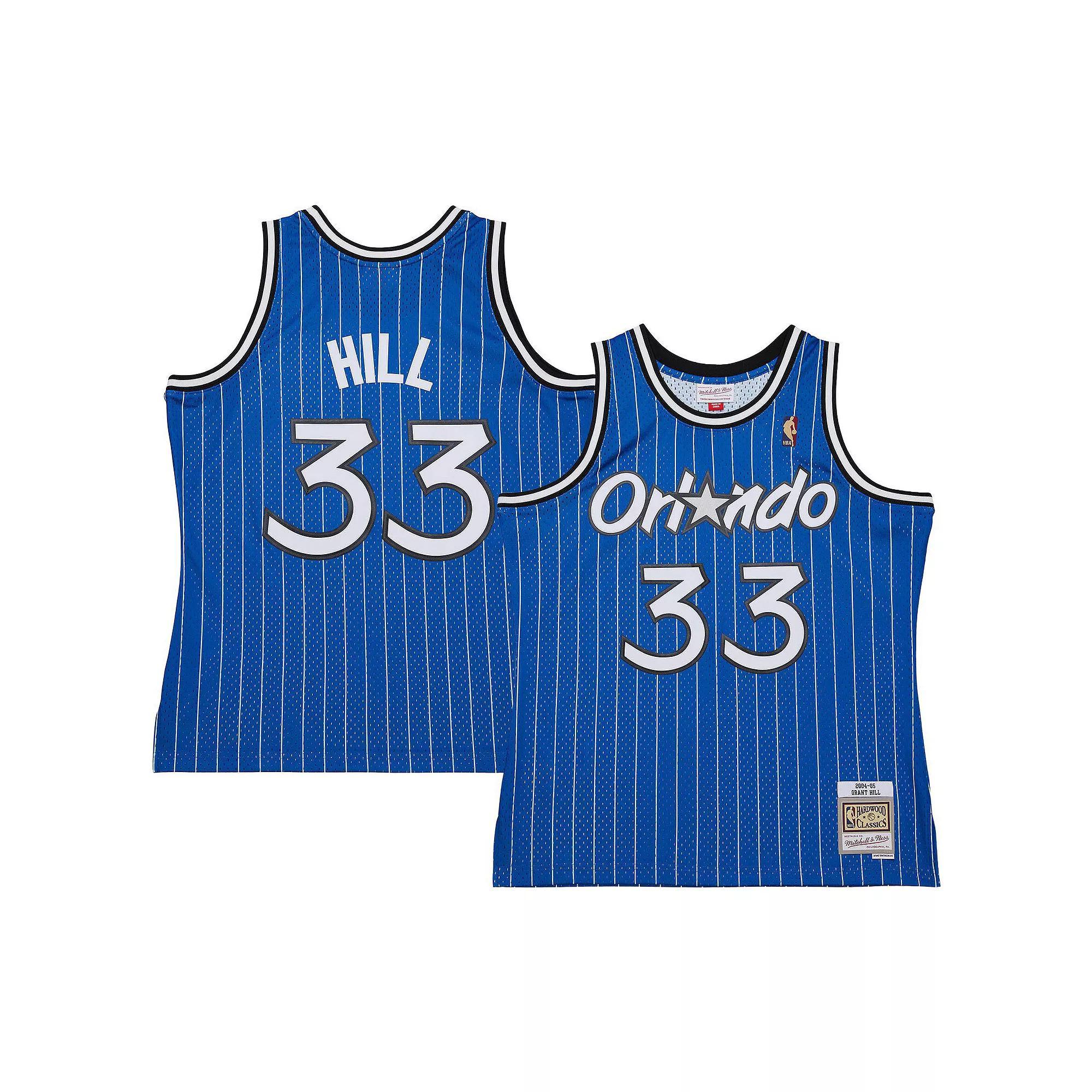 Men's Mitchell & Ness Grant Hill Blue Orlando Magic 2004/05 Hardwood Classics Swingman Jersey, Size: Medium, Mag Blue Product Image
