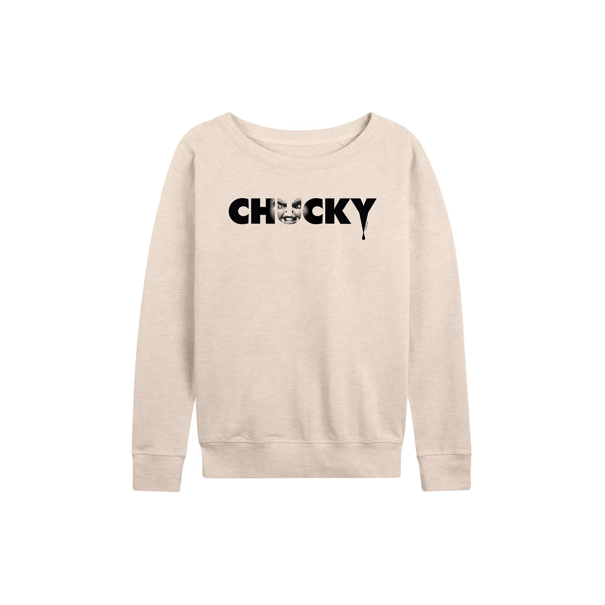 Women's Chucky Face Logo French Terry Long Sleeve Tee,  Product Image