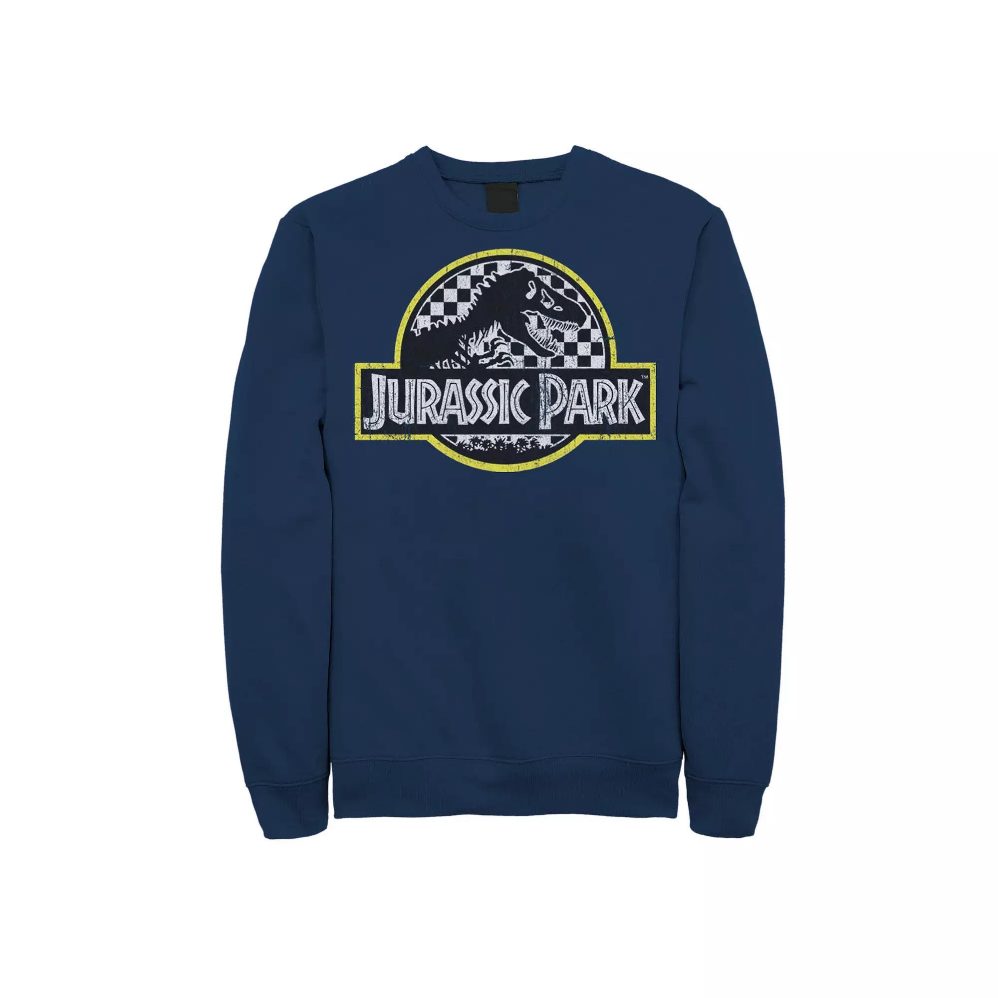 Men's Jurassic Park Checkered Classic Logo Sweatshirt,  Product Image