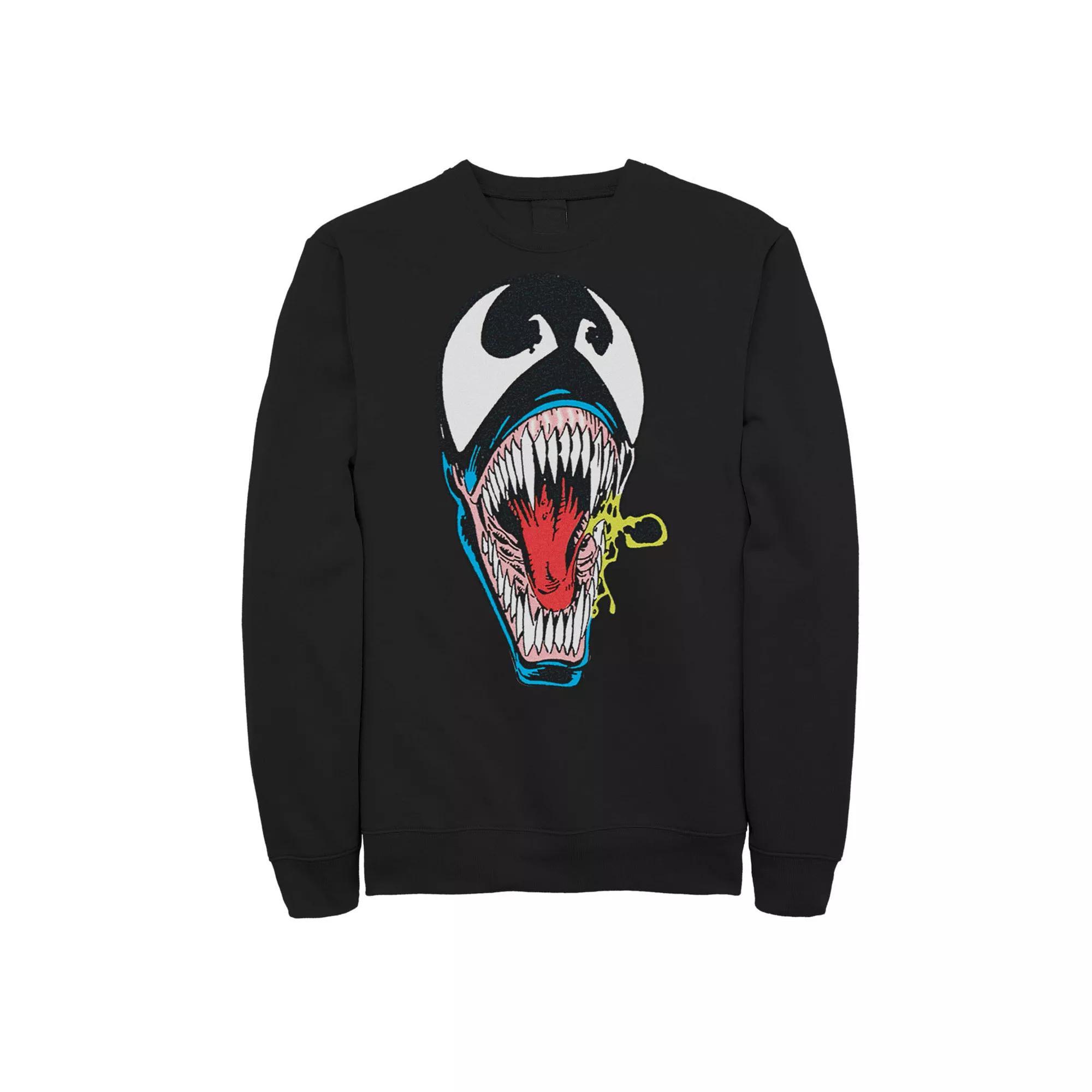 Men's Spiderman Retro Venom Big Face Sweatshirt, Size: XL, Black Product Image