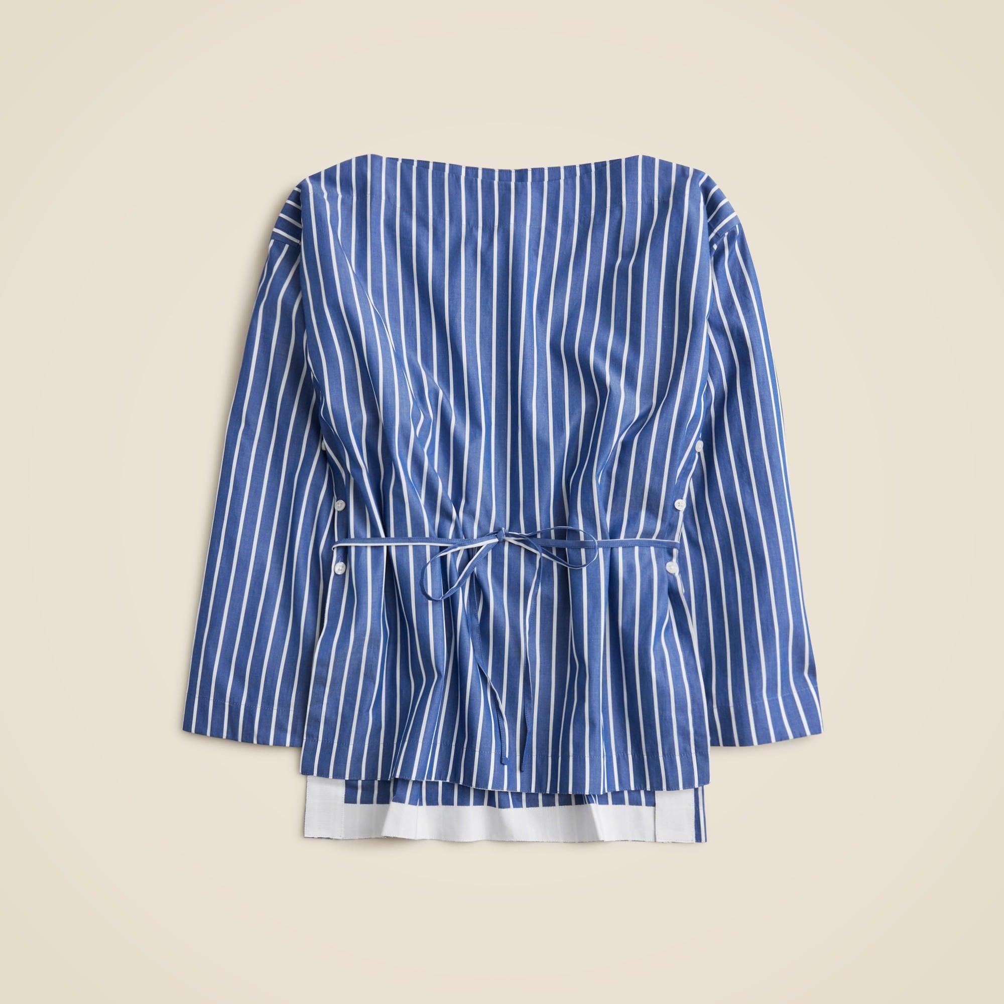 Ciel top in striped cotton poplin Product Image