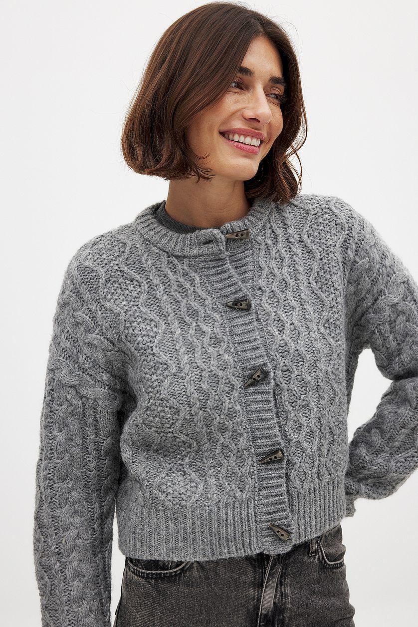 Knitted Cable Cardigan Product Image