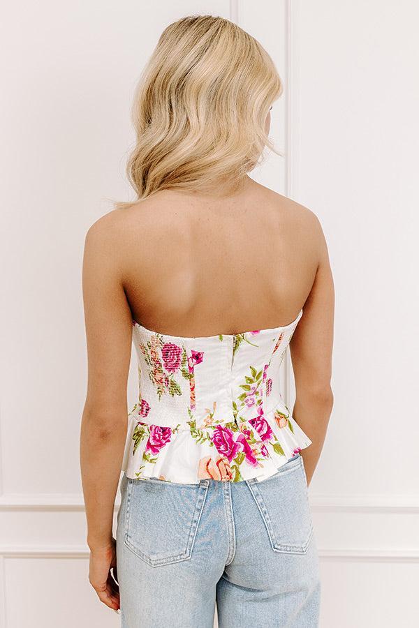 Smiles and Spritzers Floral Corset Top Product Image