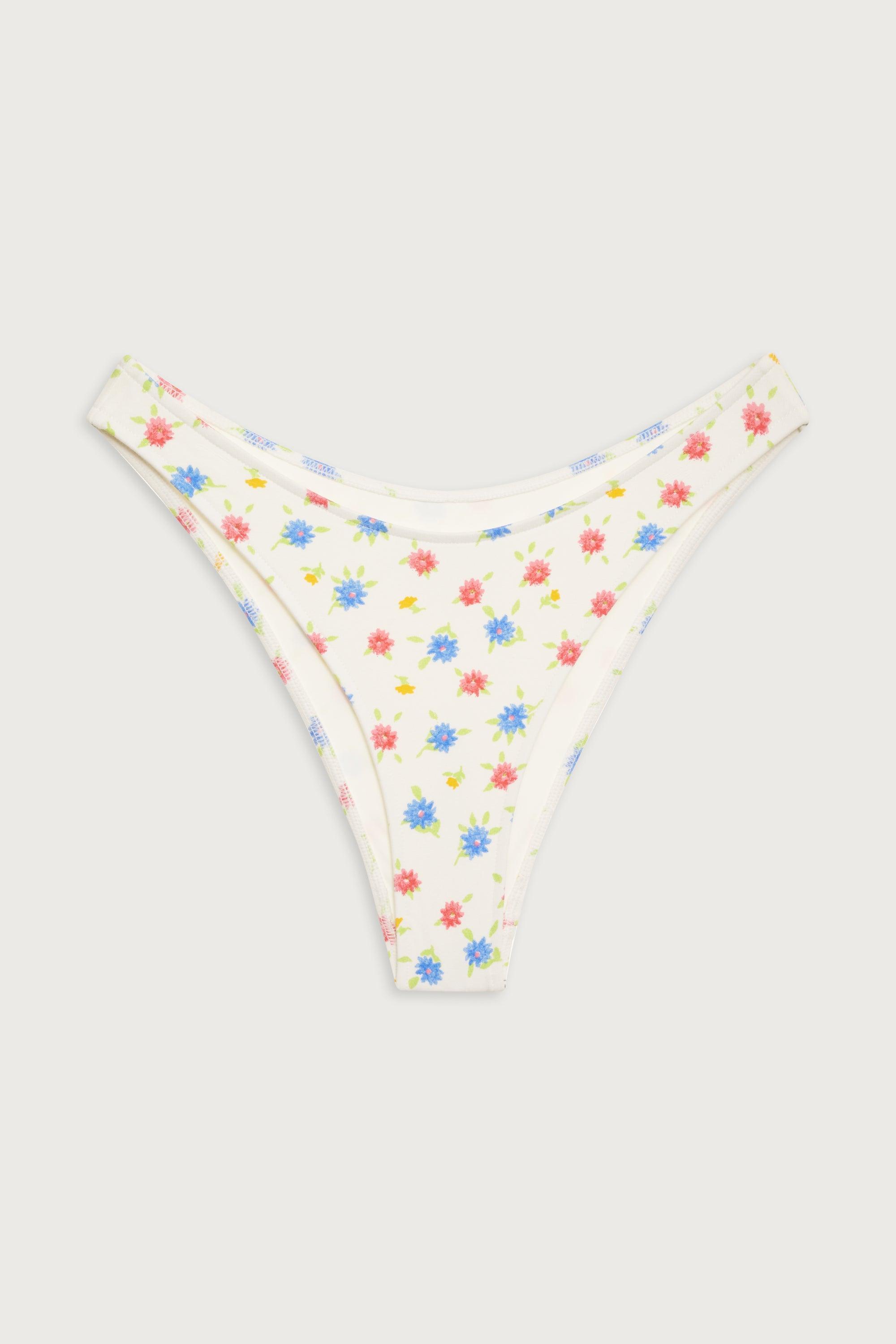 Dove Floral Classic Bikini Bottom - Water Blossom Product Image