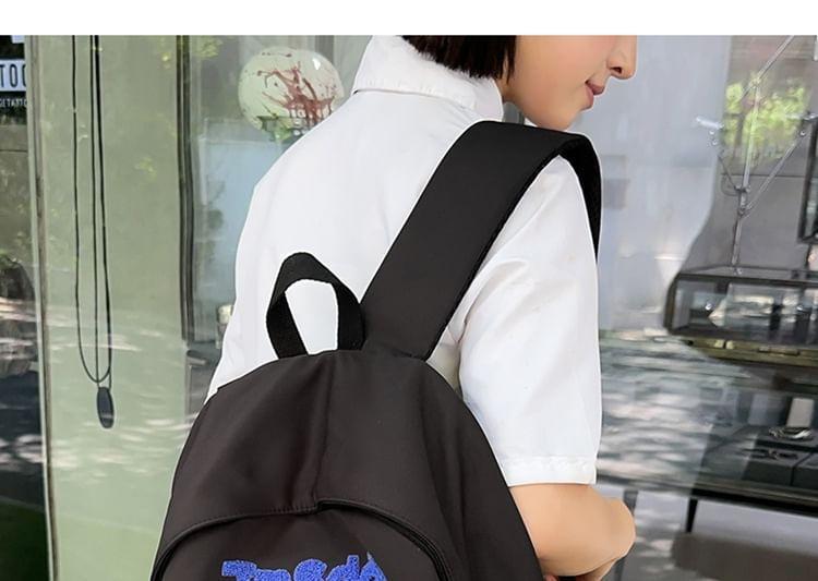 Duck Embroidered Nylon Laptop Backpack / Bag Charm / Set Product Image