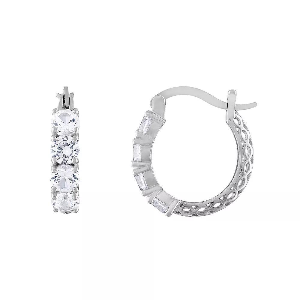 Designs by Gioelli Sterling Silver Filigree Hoop Earrings, Women's, Purple Product Image