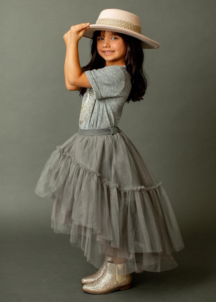 Brigitte Skirt in Gray Girls Product Image