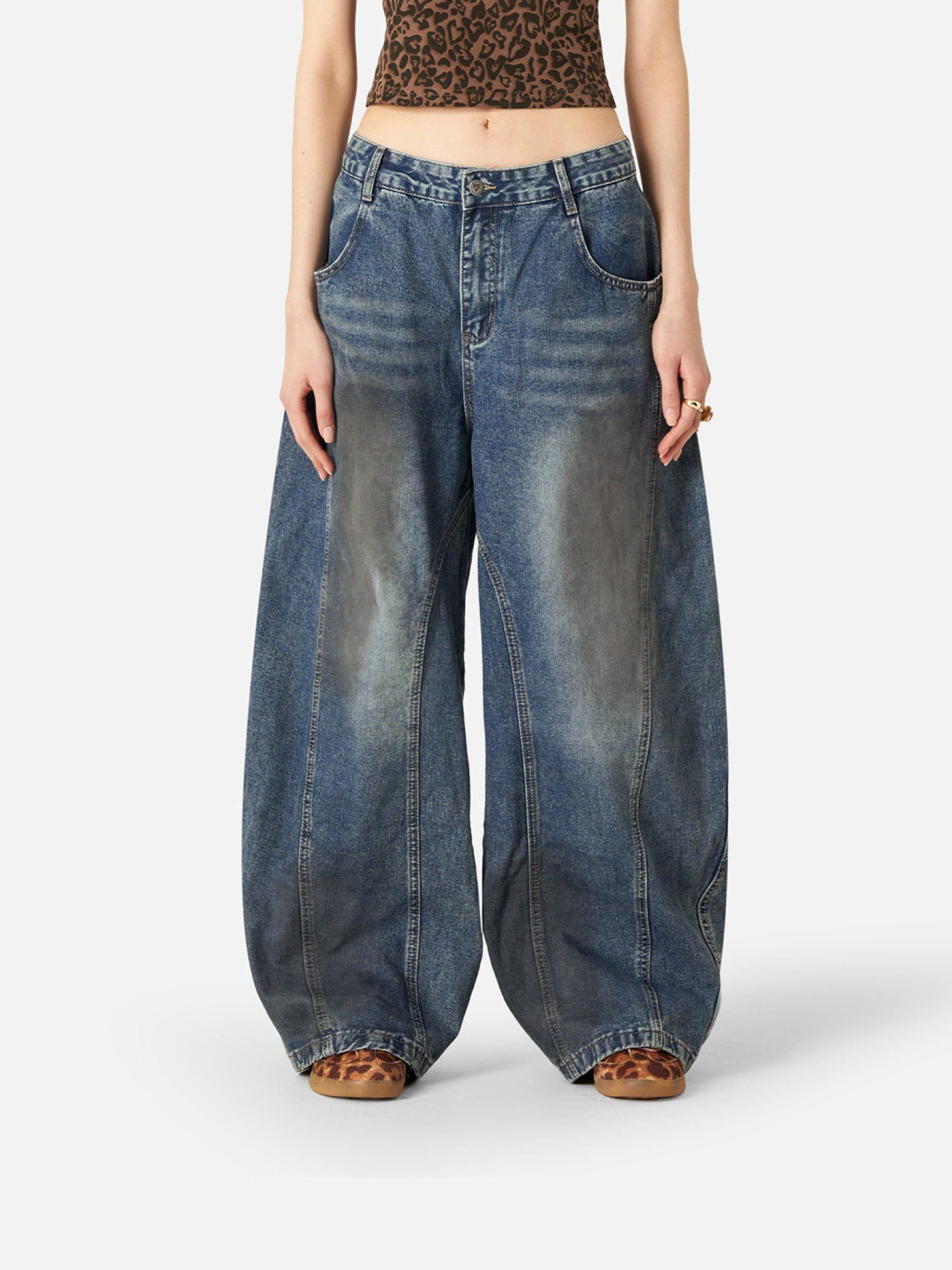 Aelfric Eden Baggy Distressed Washed Jeans Product Image