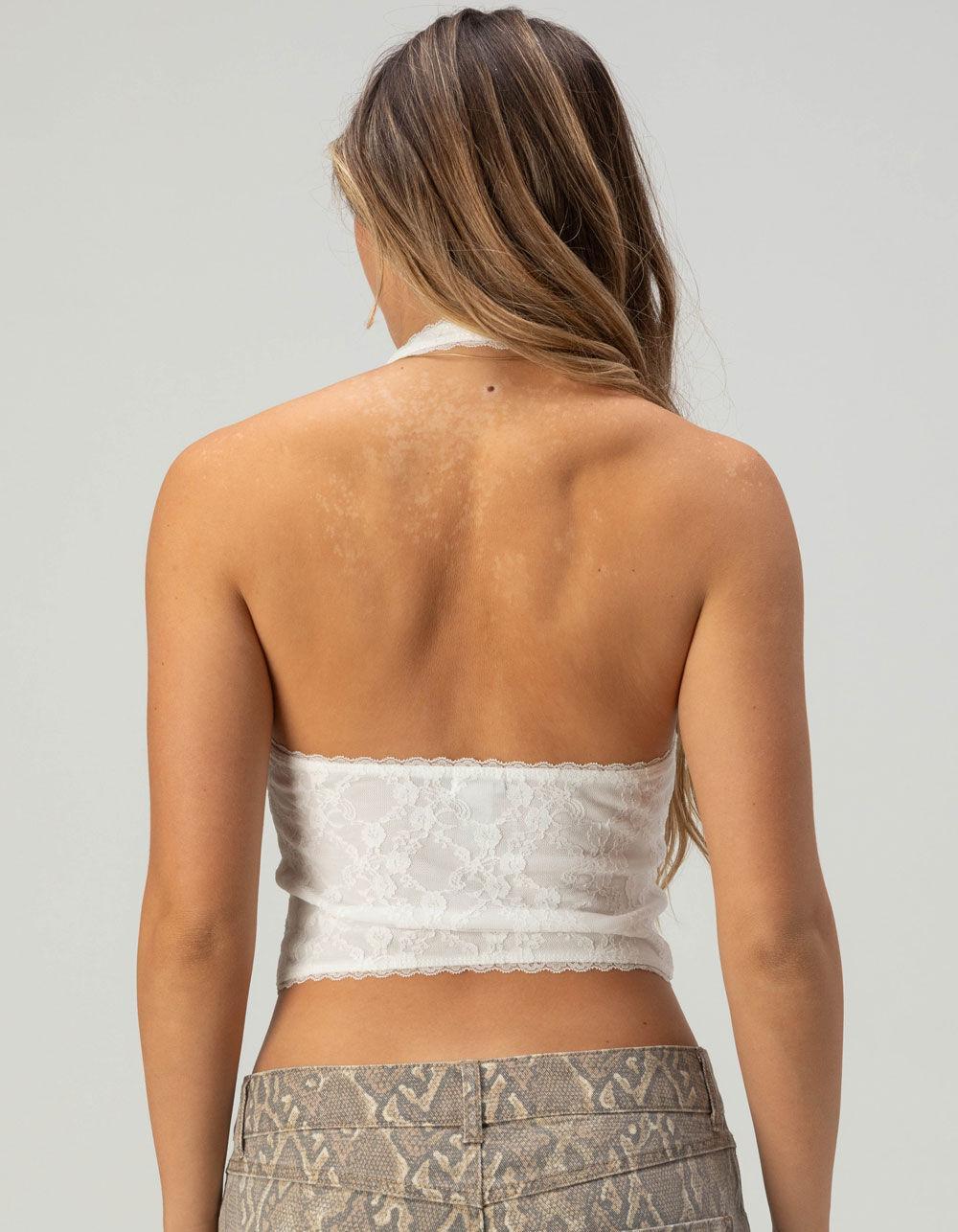 WEST OF MELROSE Lace Womens Halter Top Product Image