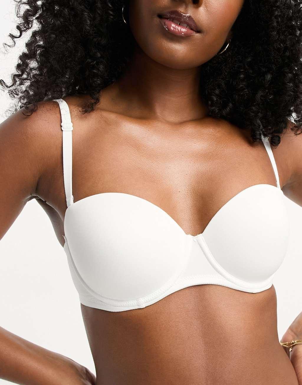 ASOS DESIGN microfiber moulded multiway strapless bra Product Image