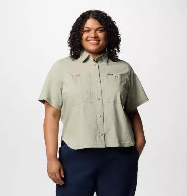 Columbia Women's Brea Falls Woven Short Sleeve Shirt - Plus Size- Product Image