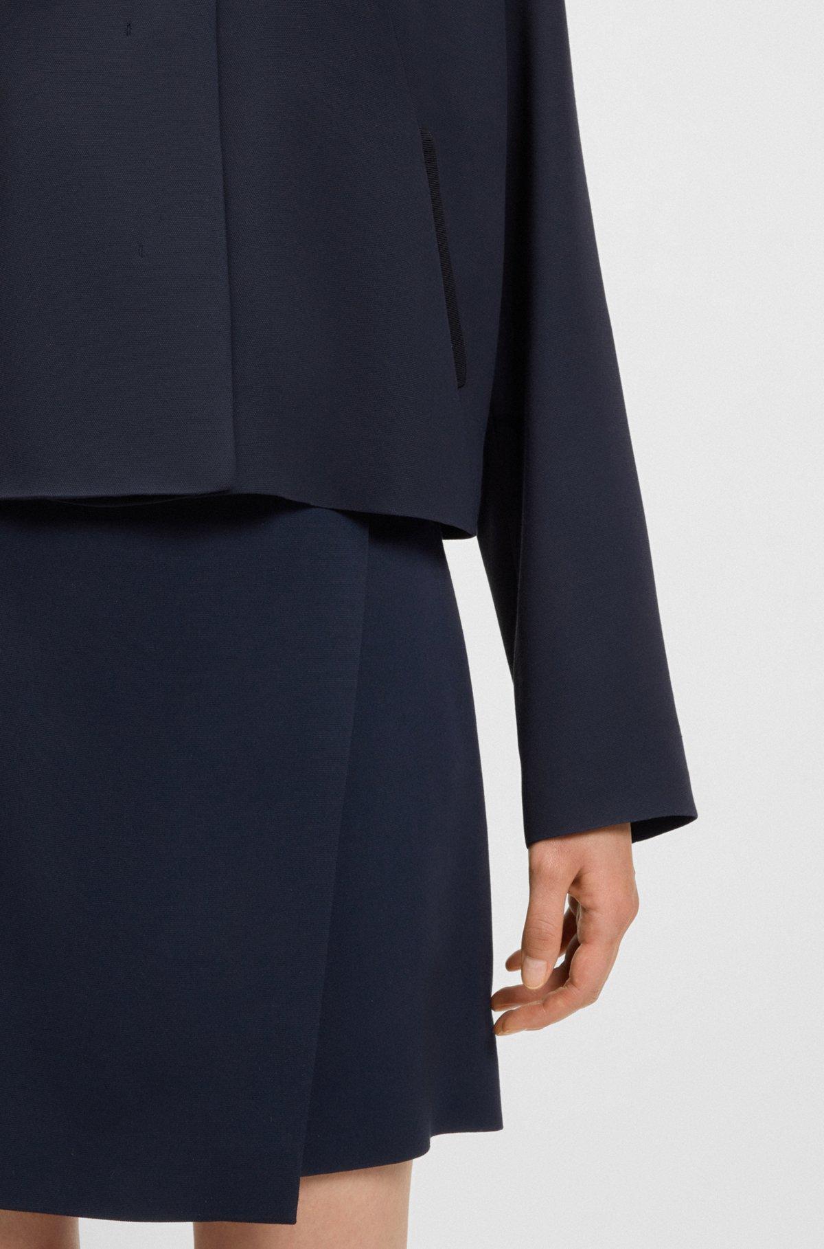 BOSS - Crepe blazer with concealed closure - Dark Blue Product Image