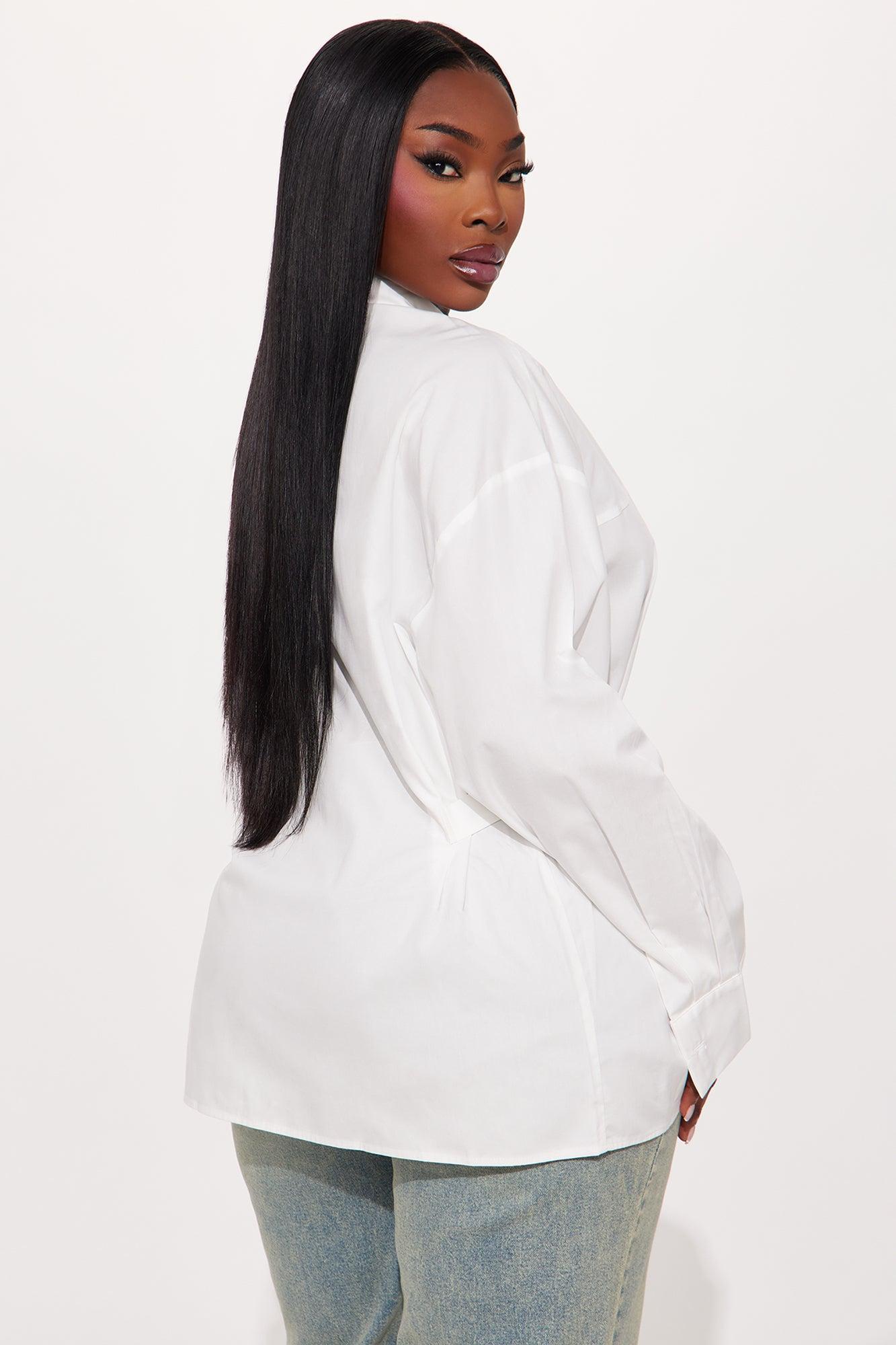 Sofia Poplin Shirt - White Female Product Image