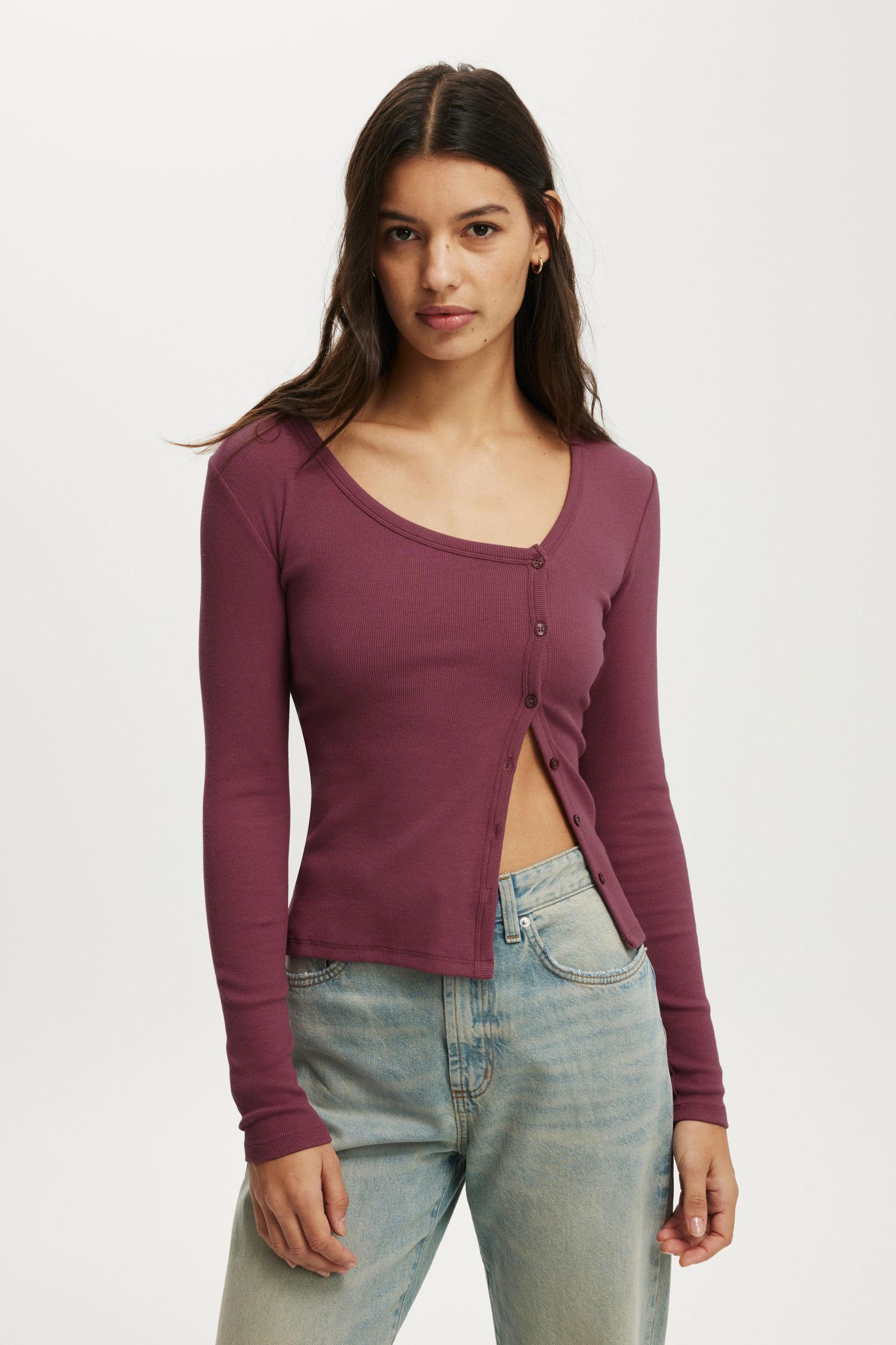 Lily Asymmetric Long Sleeve Top Product Image