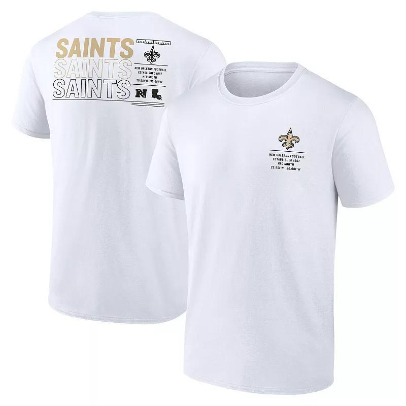 Men's Fanatics White New Orleans Saints Repeat Stats T-Shirt, Size: 2XL Product Image