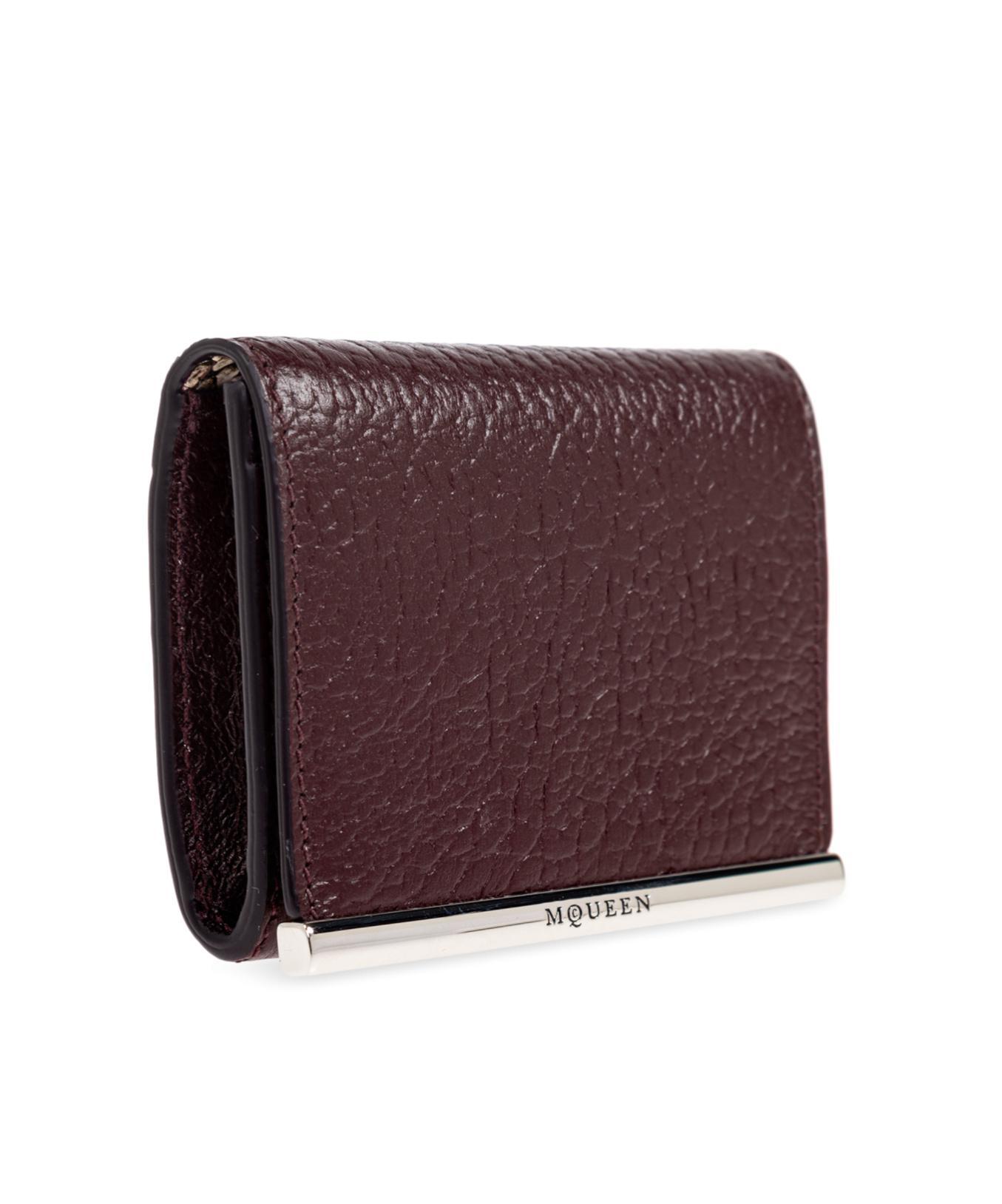 ALEXANDER MCQUEEN Leather Wallet In Burgundy Product Image