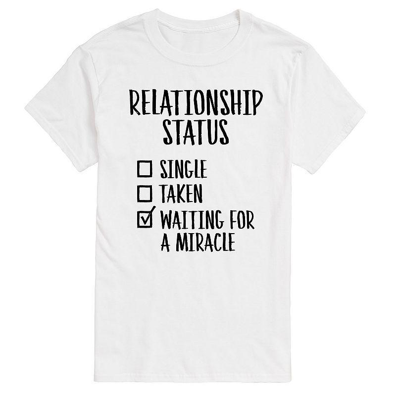 Men's Relationship Status Checklist Tee, Size: Small, White Product Image