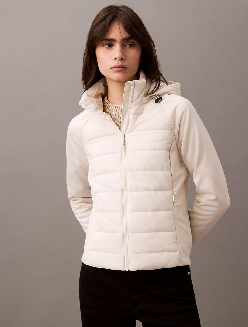 Mixed Media Puffer Jacket Product Image