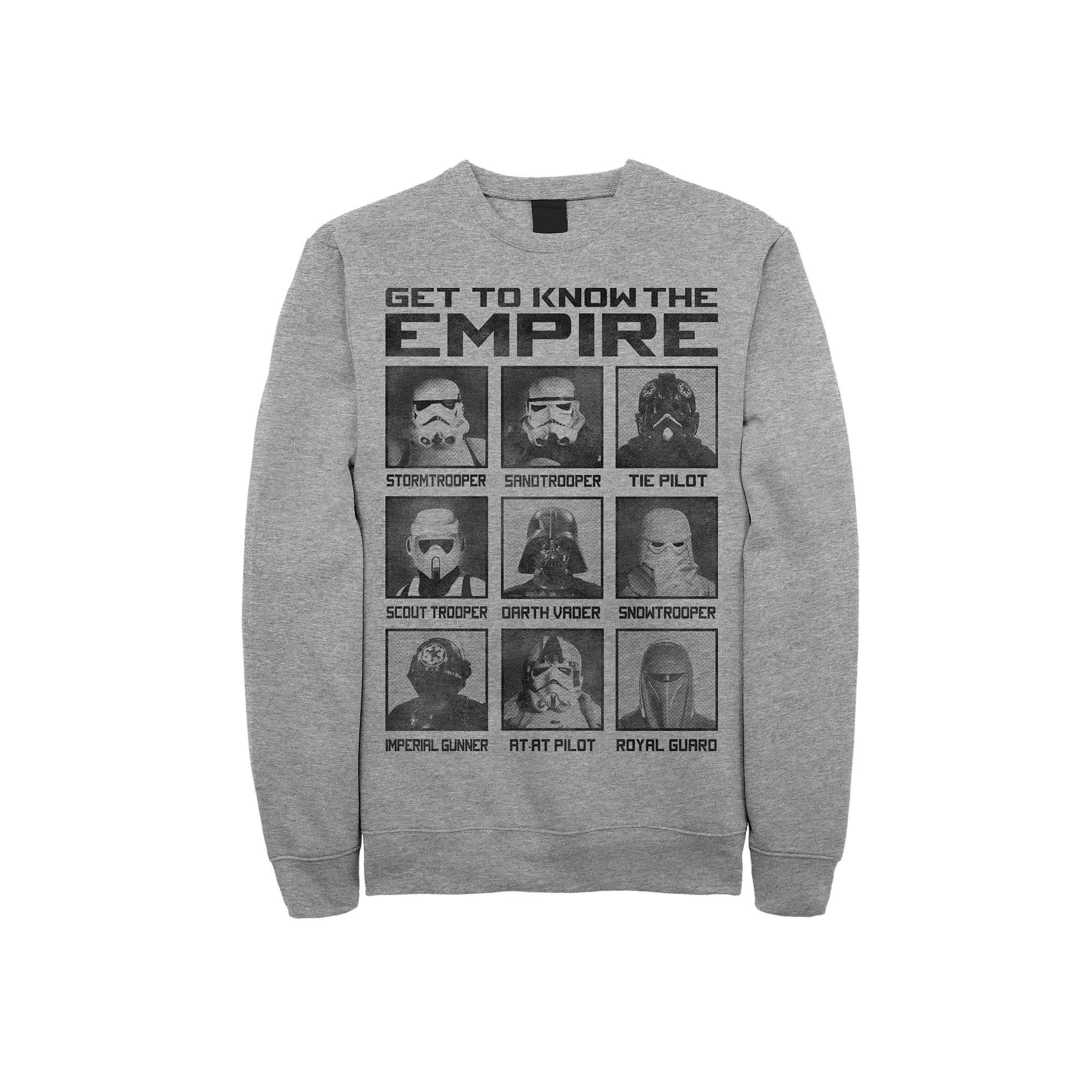 Men's Star Wars Storm Trooper Types Sweatshirt, Size: Large, Athletic Grey Product Image