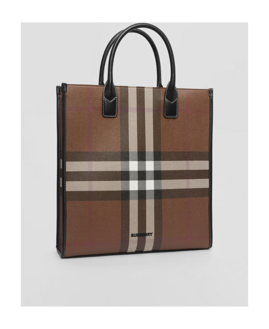 BURBERRY Exaggerated Check Tote Bag In Green Product Image