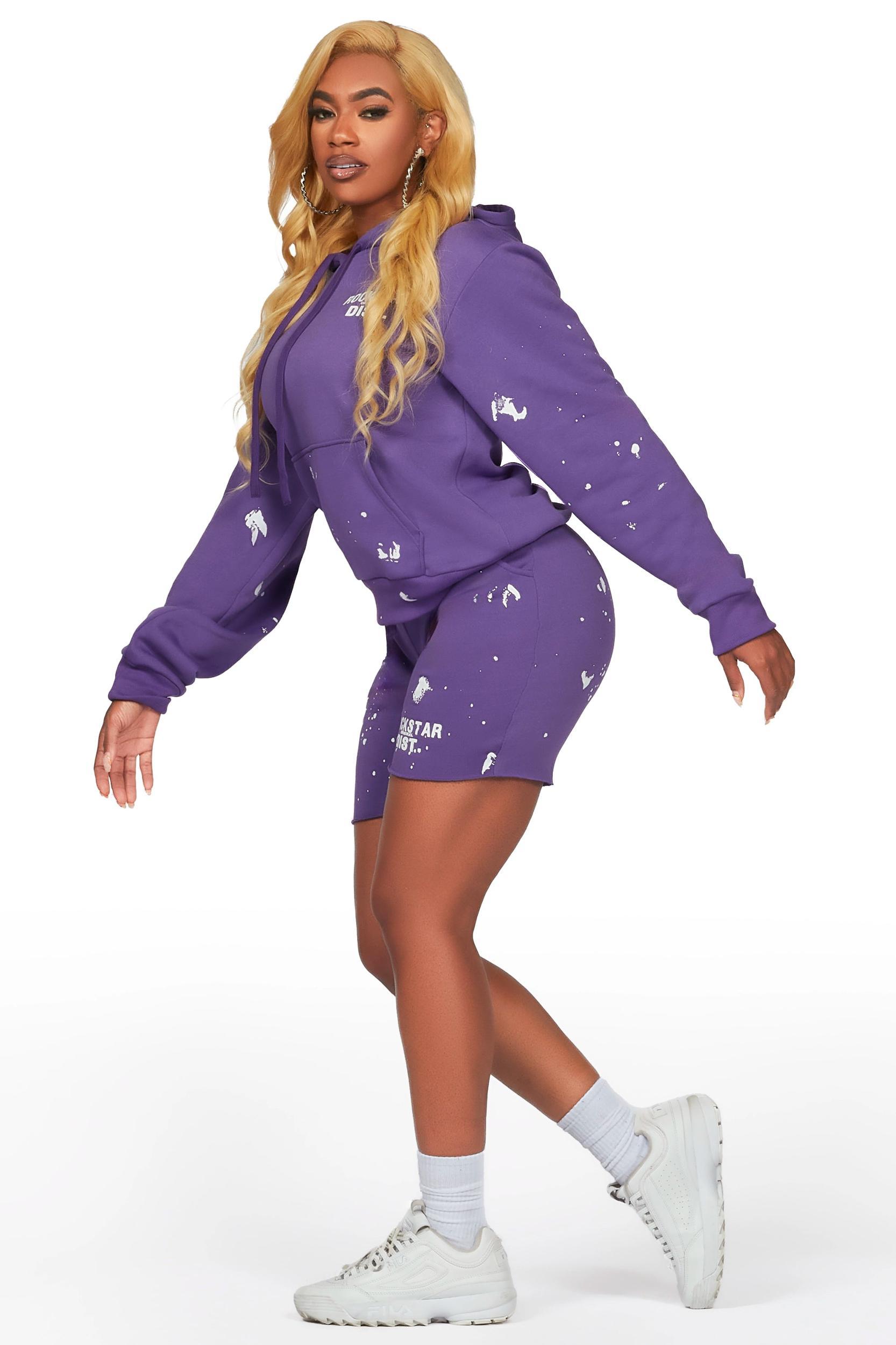 Just Between Us Purple Short Set Female Product Image