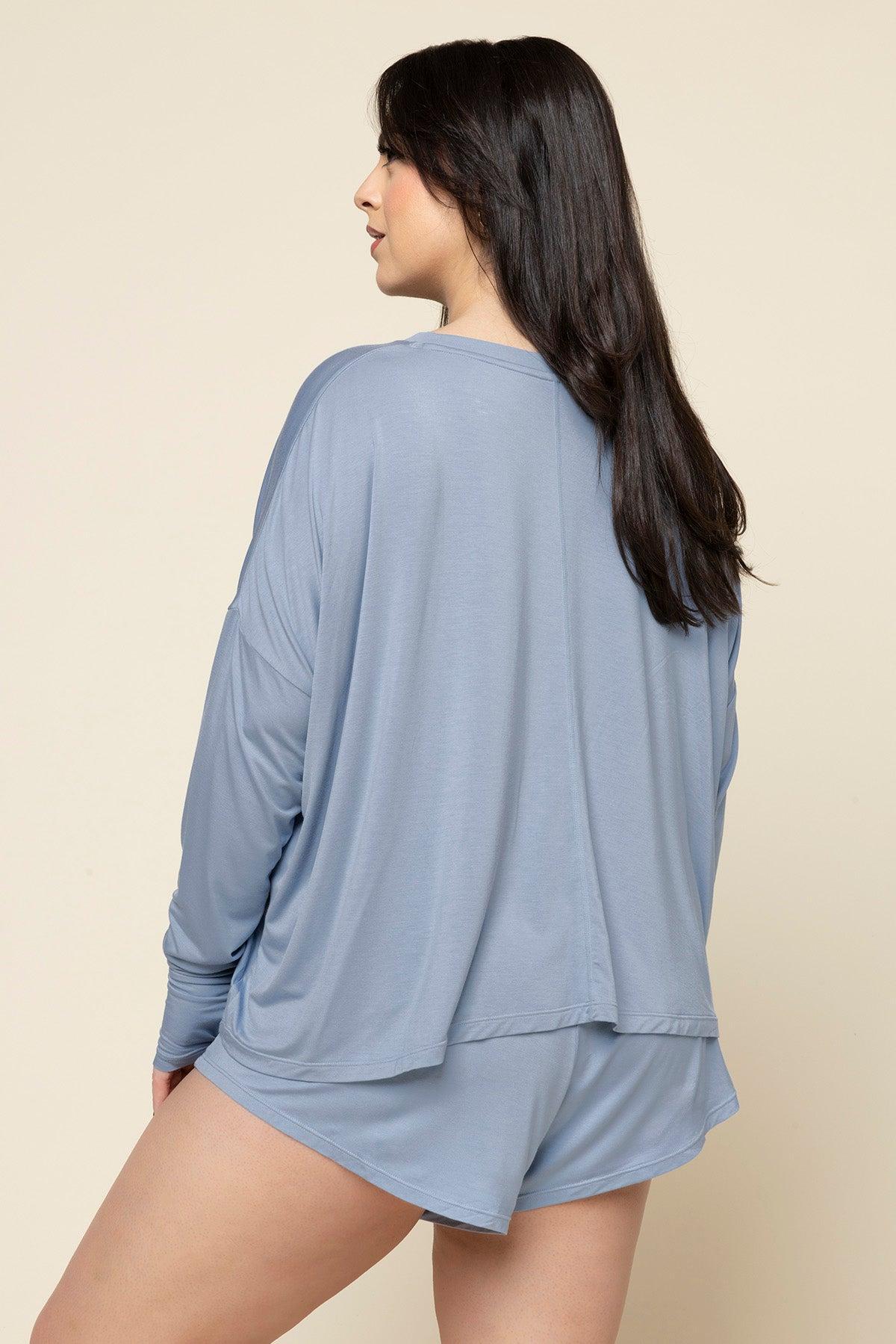 The Perfect Long Sleeve Top - Dusty Blue Product Image