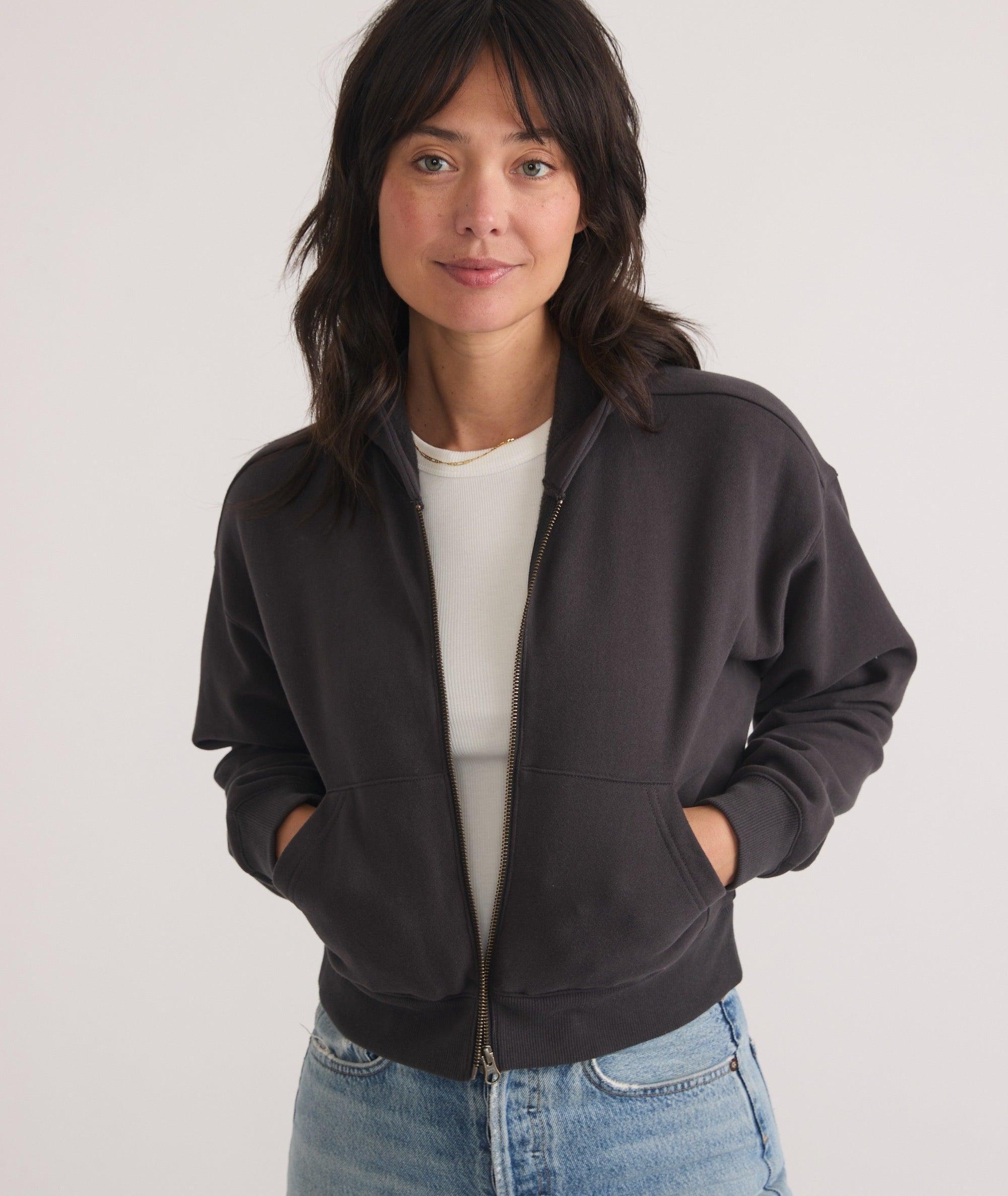 Anytime Cropped Full Zip Sweatshirt Product Image