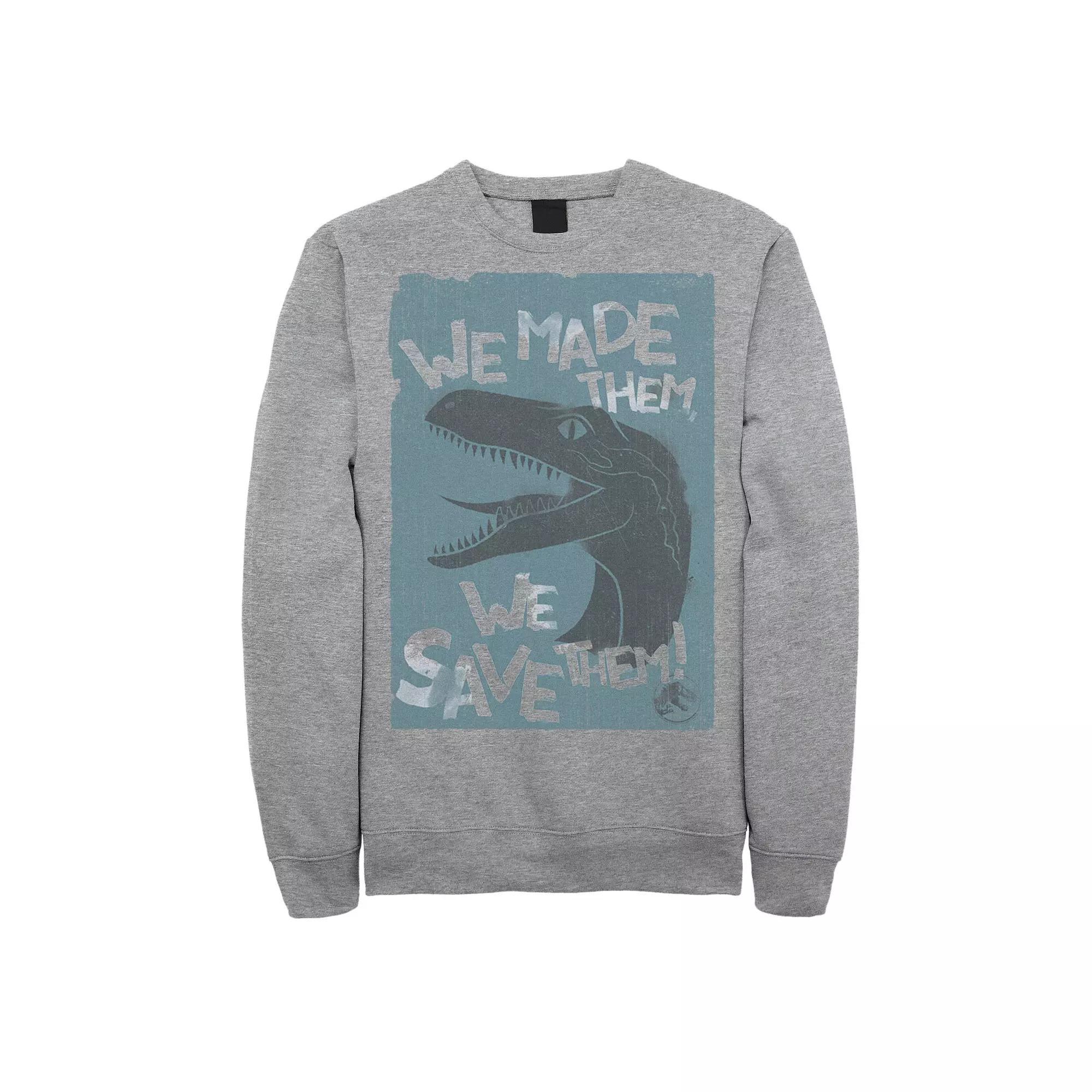 Men's Jurassic World 2 "We Made Them, We Save Them!" Sweatshirt,  Product Image