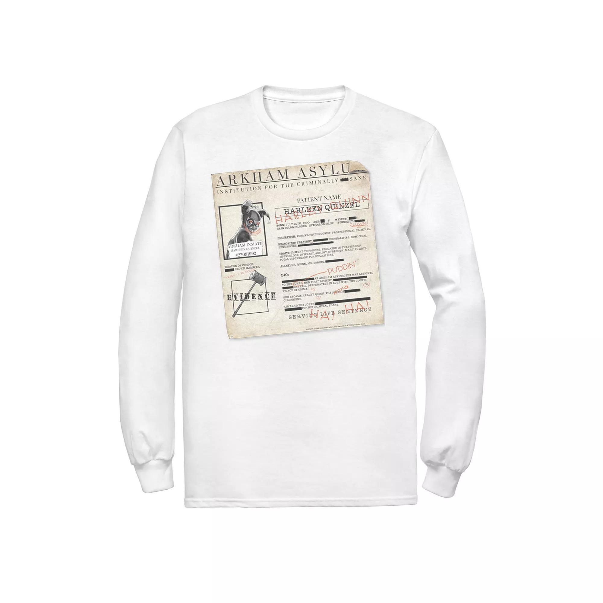 Men's Batman Harley Quinn Akham Asylum Records Tee,  Product Image