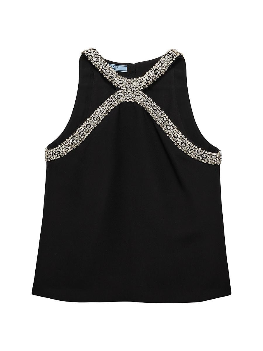 Womens Embroidered Cady Top Product Image