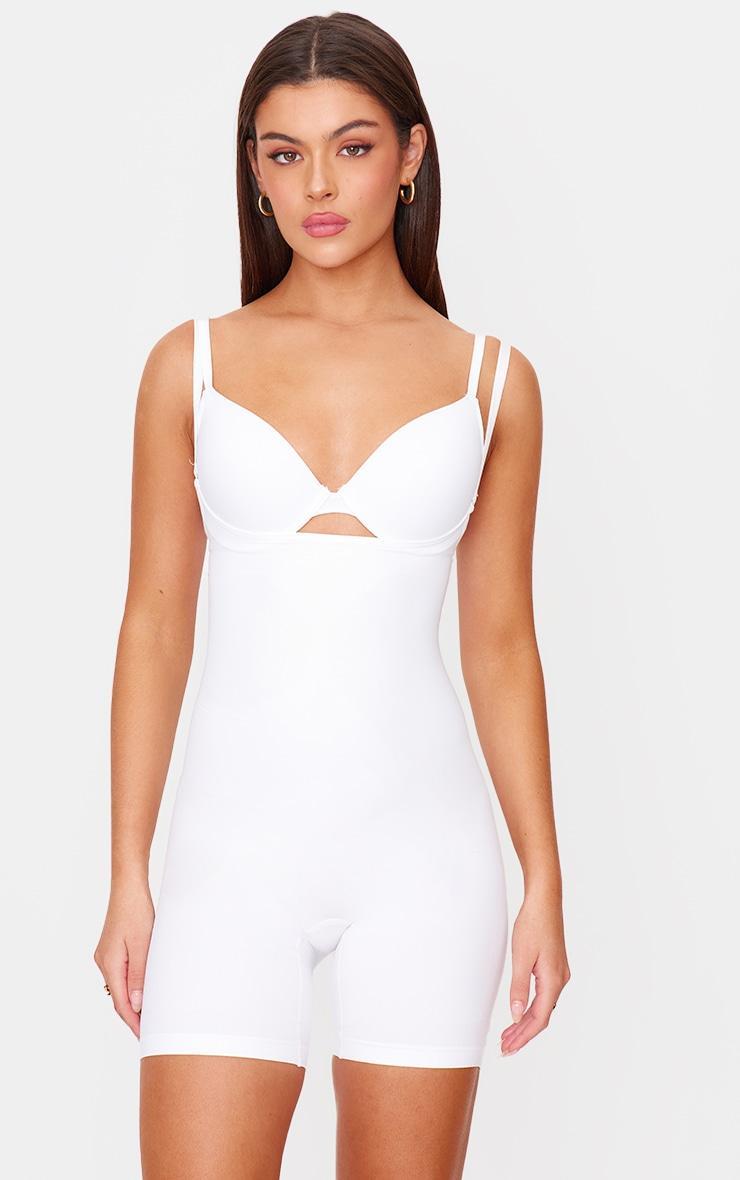 White Underbust Shapewear Bodysuit Product Image